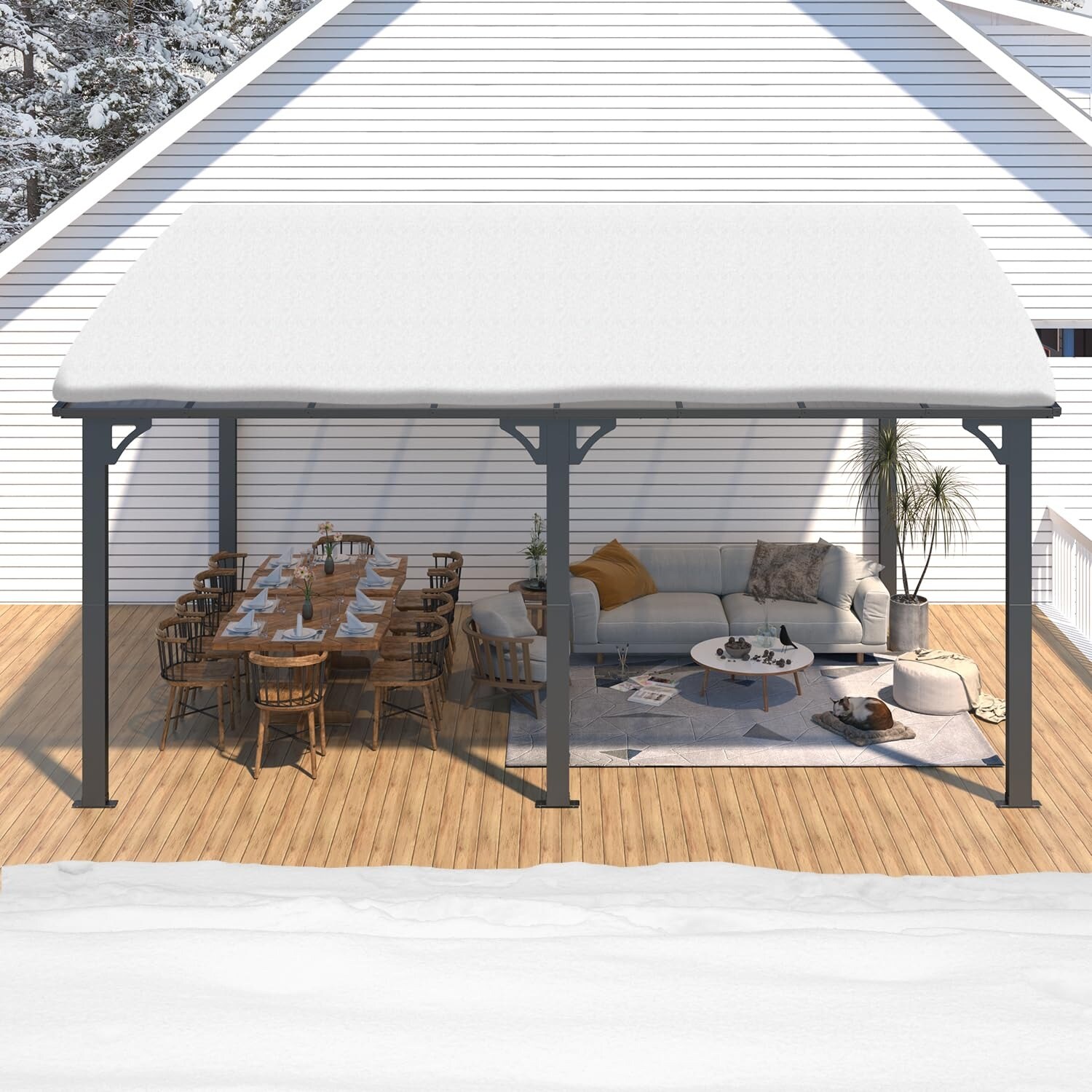 AECOJOY 16414BK-LS01 Wood-Resin-Gazebos - View #6