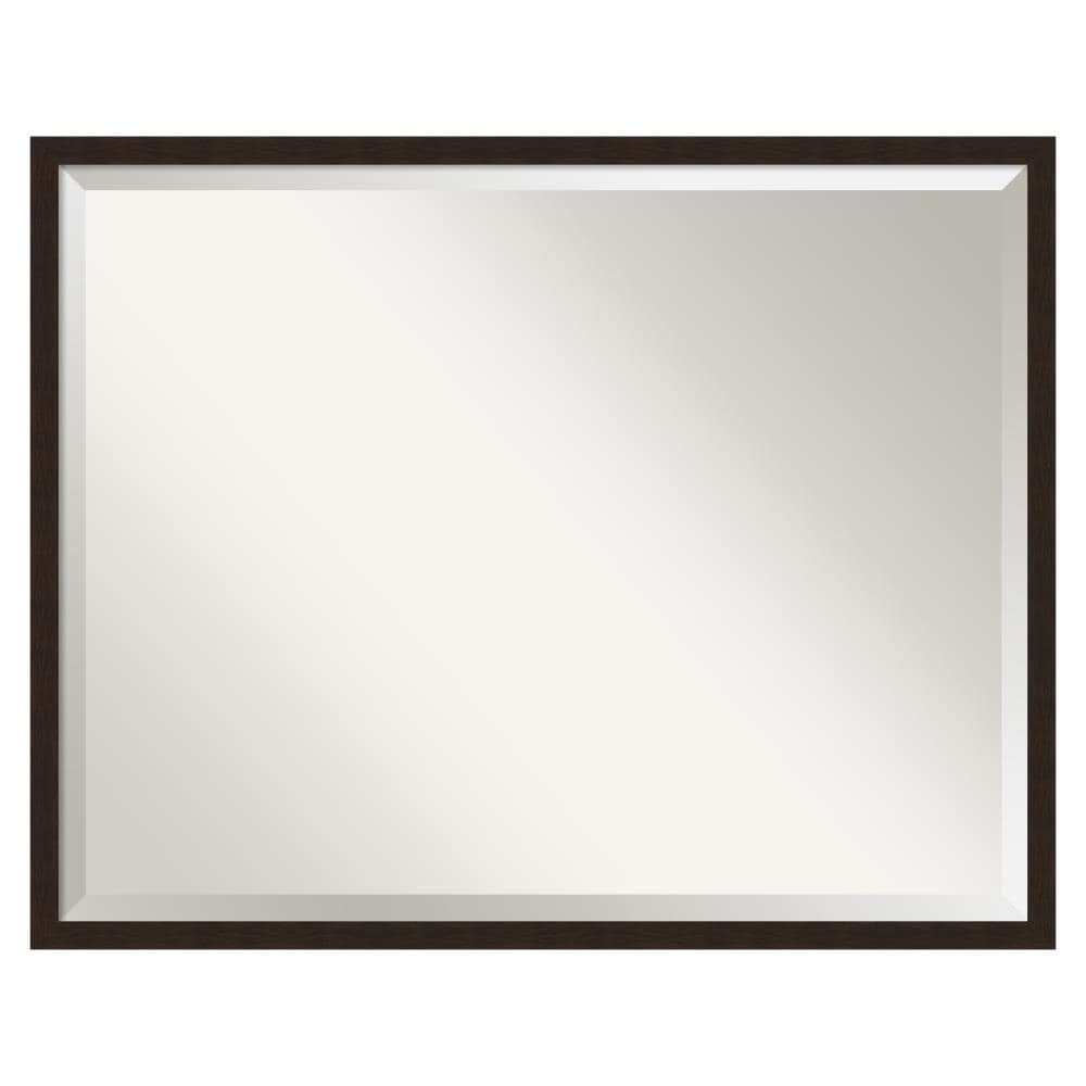 Amanti Art DSW5339415 Carlisle 29-Inches x 23-Inches Framed Rectangle Bathroom Vanity Mirror ( Matte Brown )