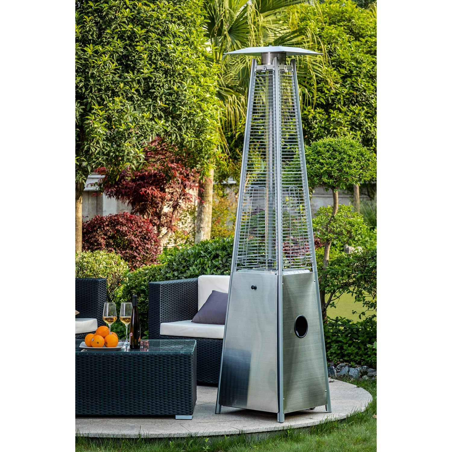 GZMR GR-LHN01H 40000 -BTU Silver Stainless steel Floorstanding Liquid propane Patio Heater