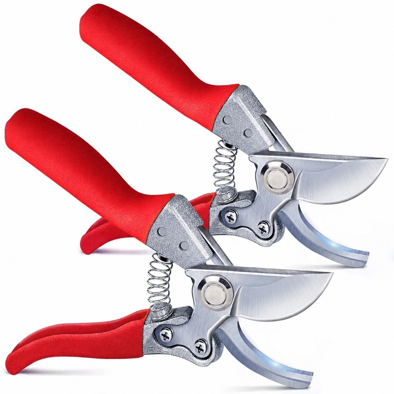 Adrinfly  3 pack pruning shears garden tools set stainless steel blades soft grip handle with gloves for trimming roses bonsai shrubs and fruit