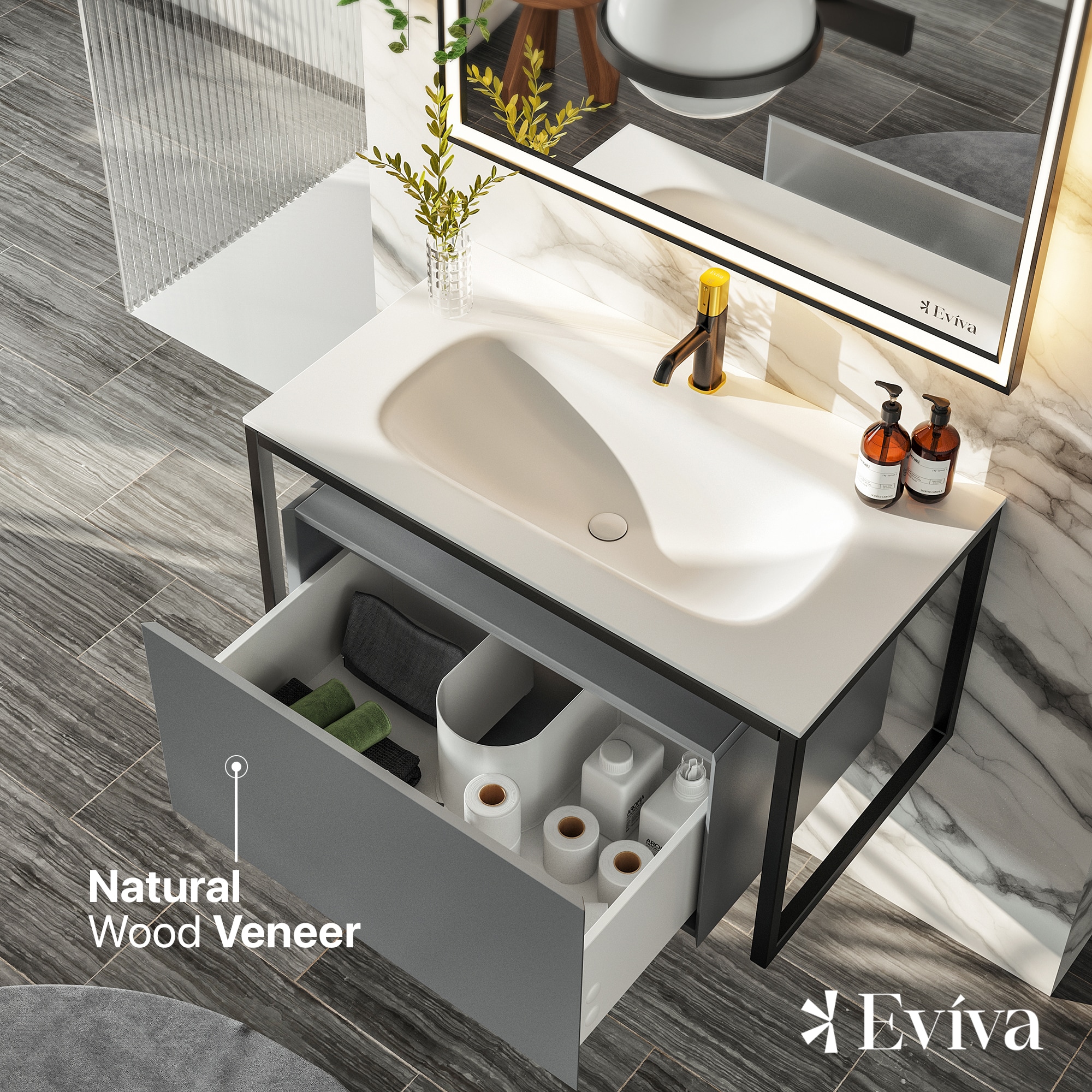 Eviva EVVN111-32GR Bath-Vanity-Combo - View #3