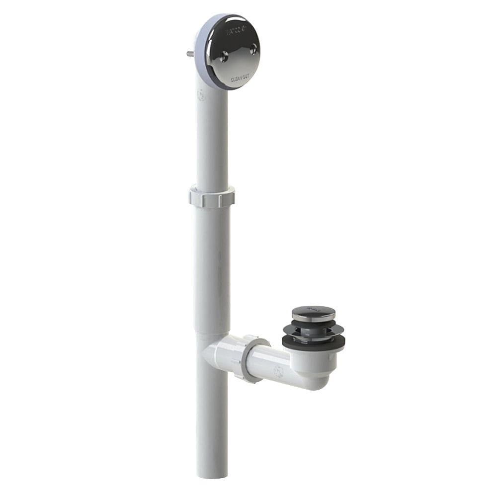 WATCO 500-FA-PVC-CP 1-1/2-in Polished Chrome 500 Polished chrome Foot lock Drain with PVC Pipe Included
