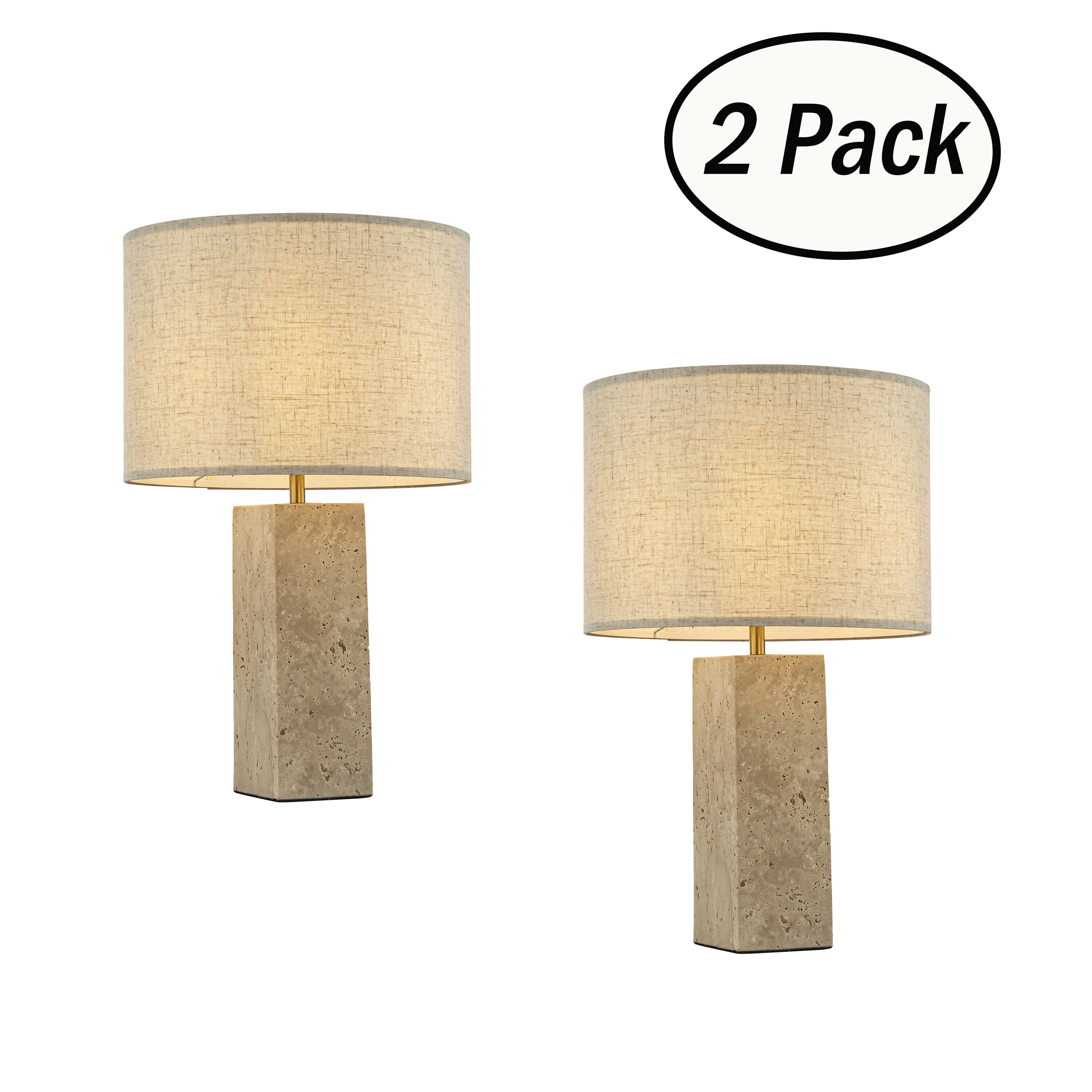 AloaDecor Lighting L7355T3512A 22-in Brushed LED Incandescent On/Off switch Table Lamp with Fabric Shade