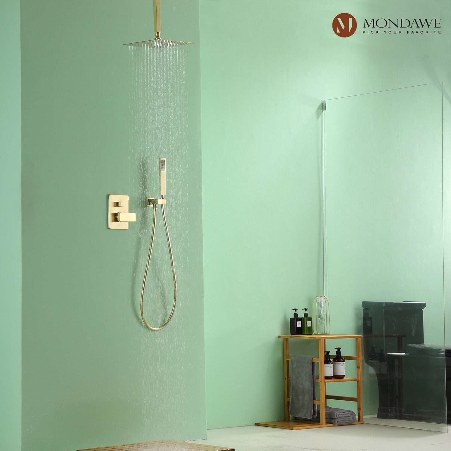 Mondawe WF6640-10BG Showerhead-Bar-Panels - View #2