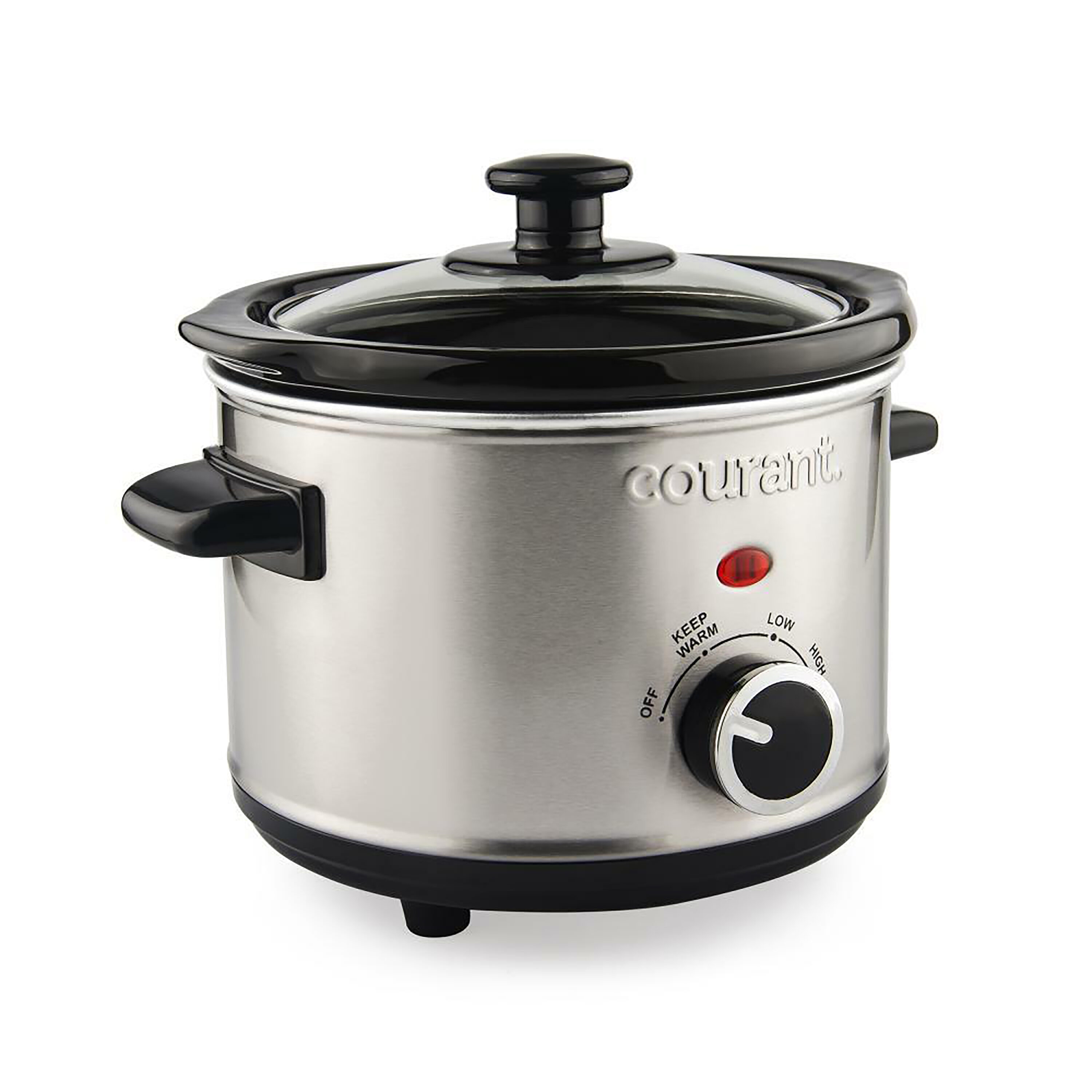 Megachef Triple 2.5 Quart Slow Cooker And Buffet Server In Brushed Silver  And Black Finish With 3 Ceramic Cooking Pots And Removable Lid Rests :  Target