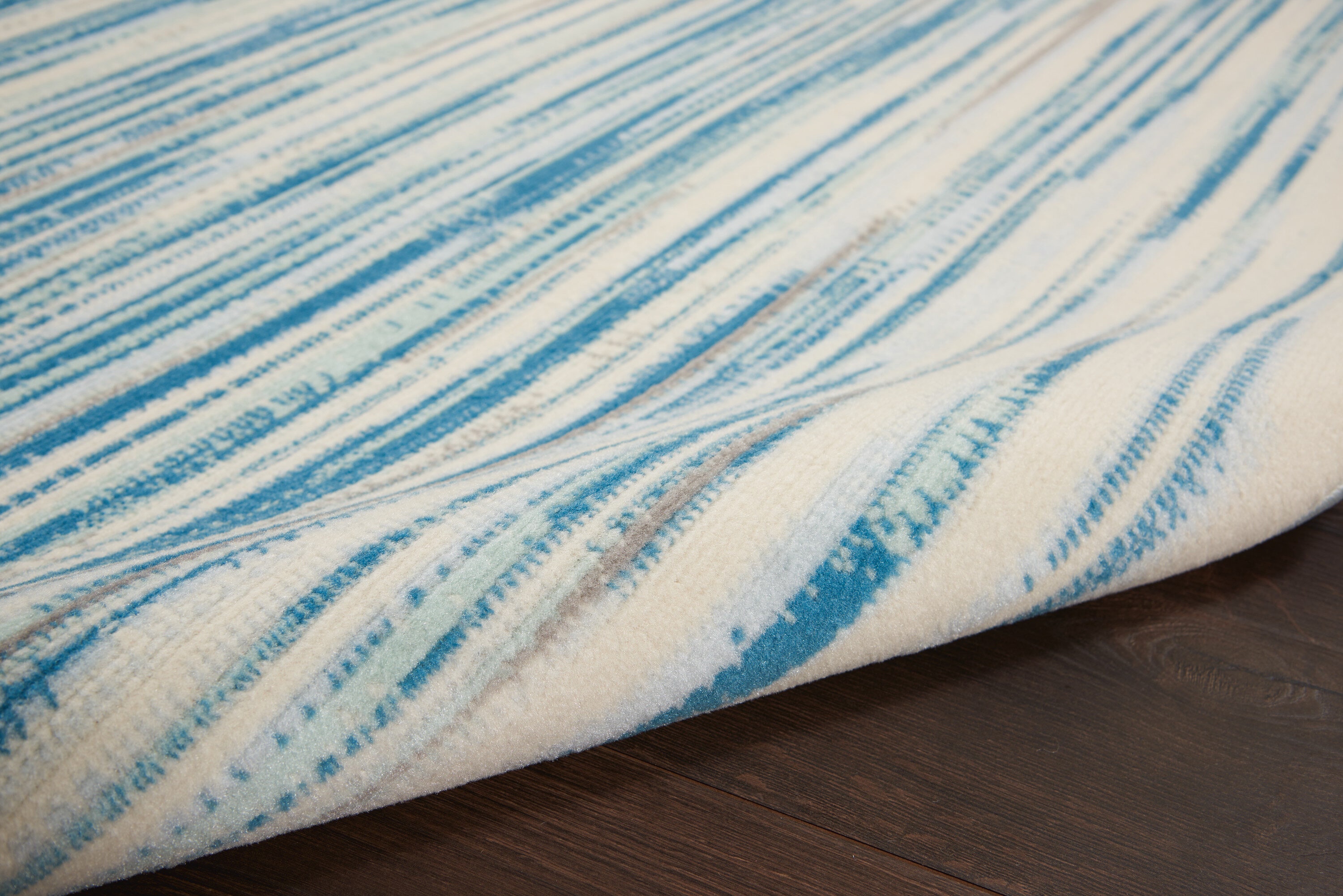 Hand-knotted Blue Synthetic Rectangular 6' x 9' Area Rug