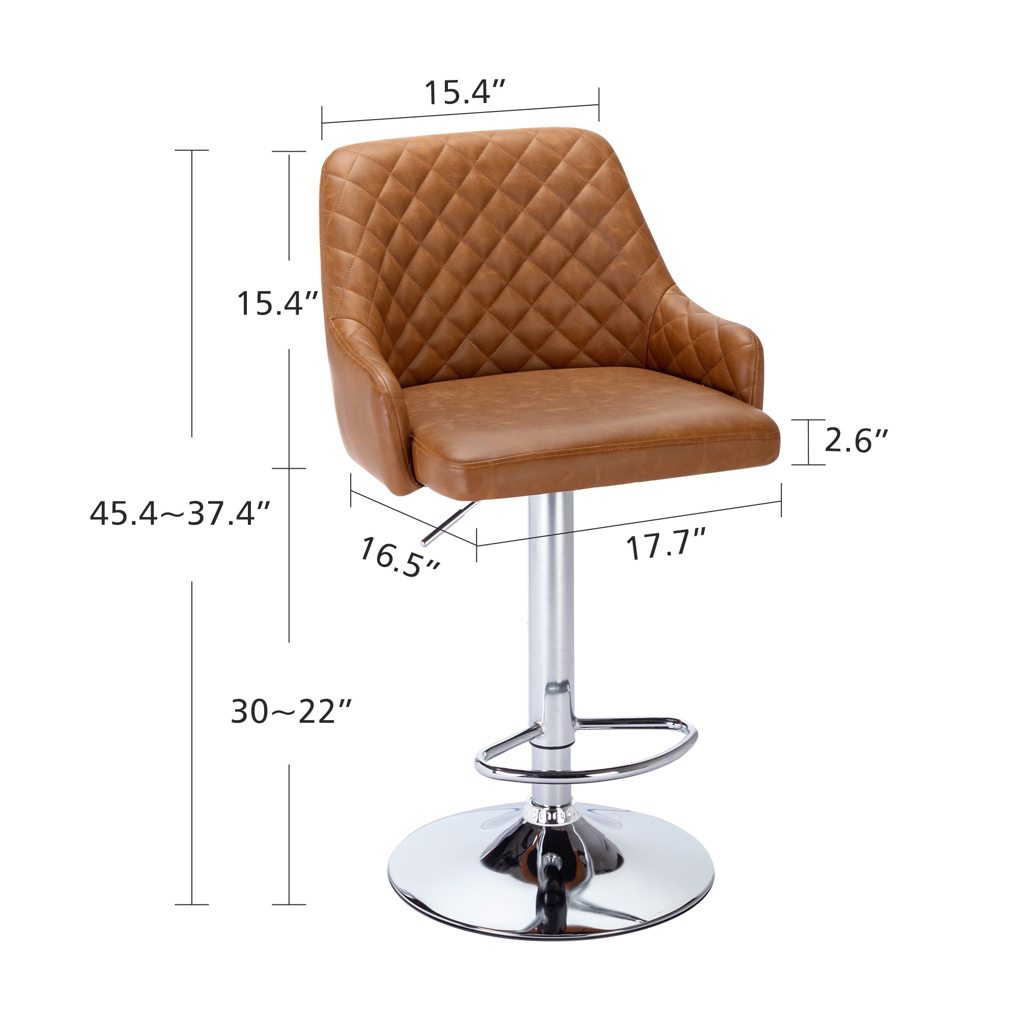 Vecelo LOE-C09-BRN stools - View #3