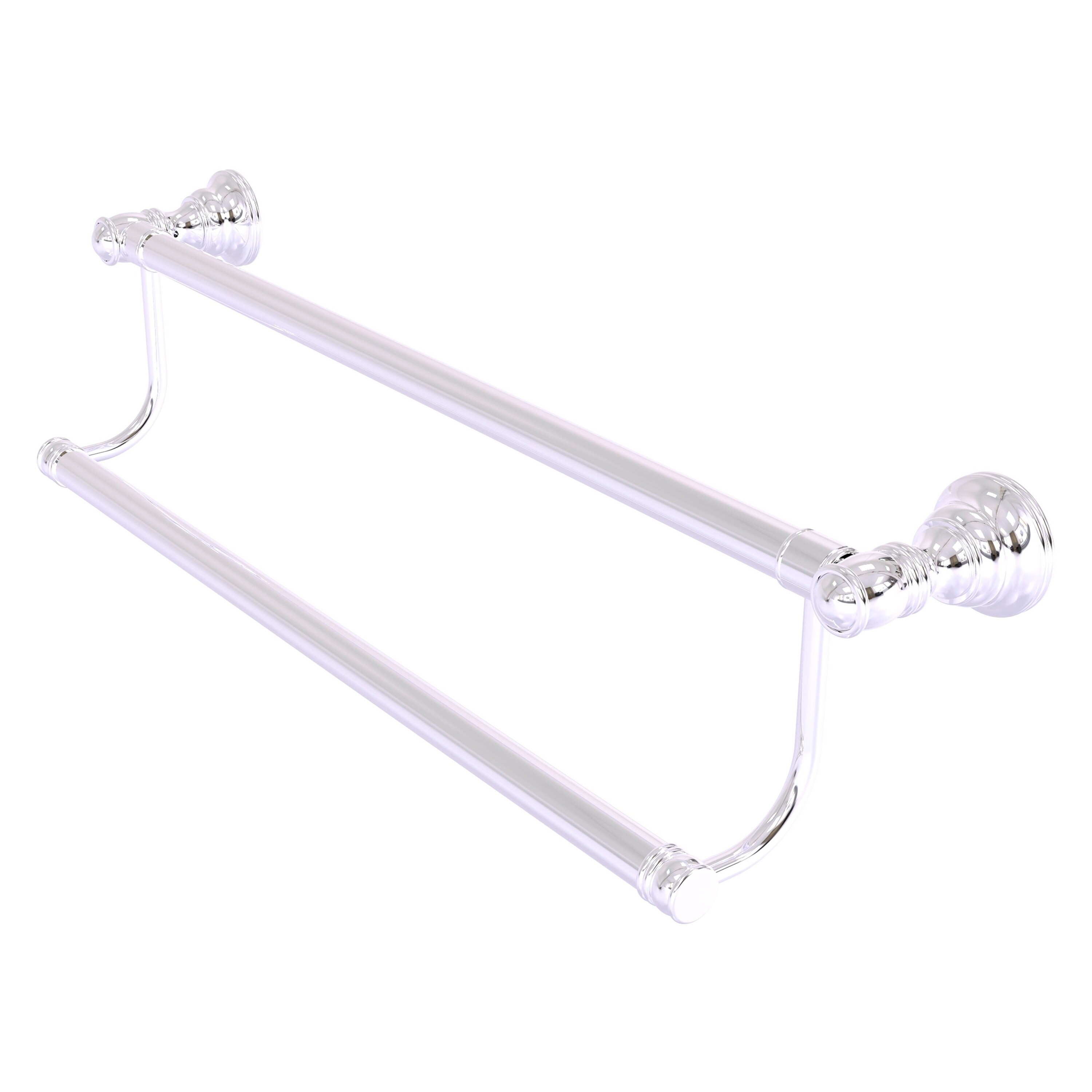 Allied Brass CL-72-24-PC Carolina 24-in double Polished Chrome Wall mount Double Towel Bar