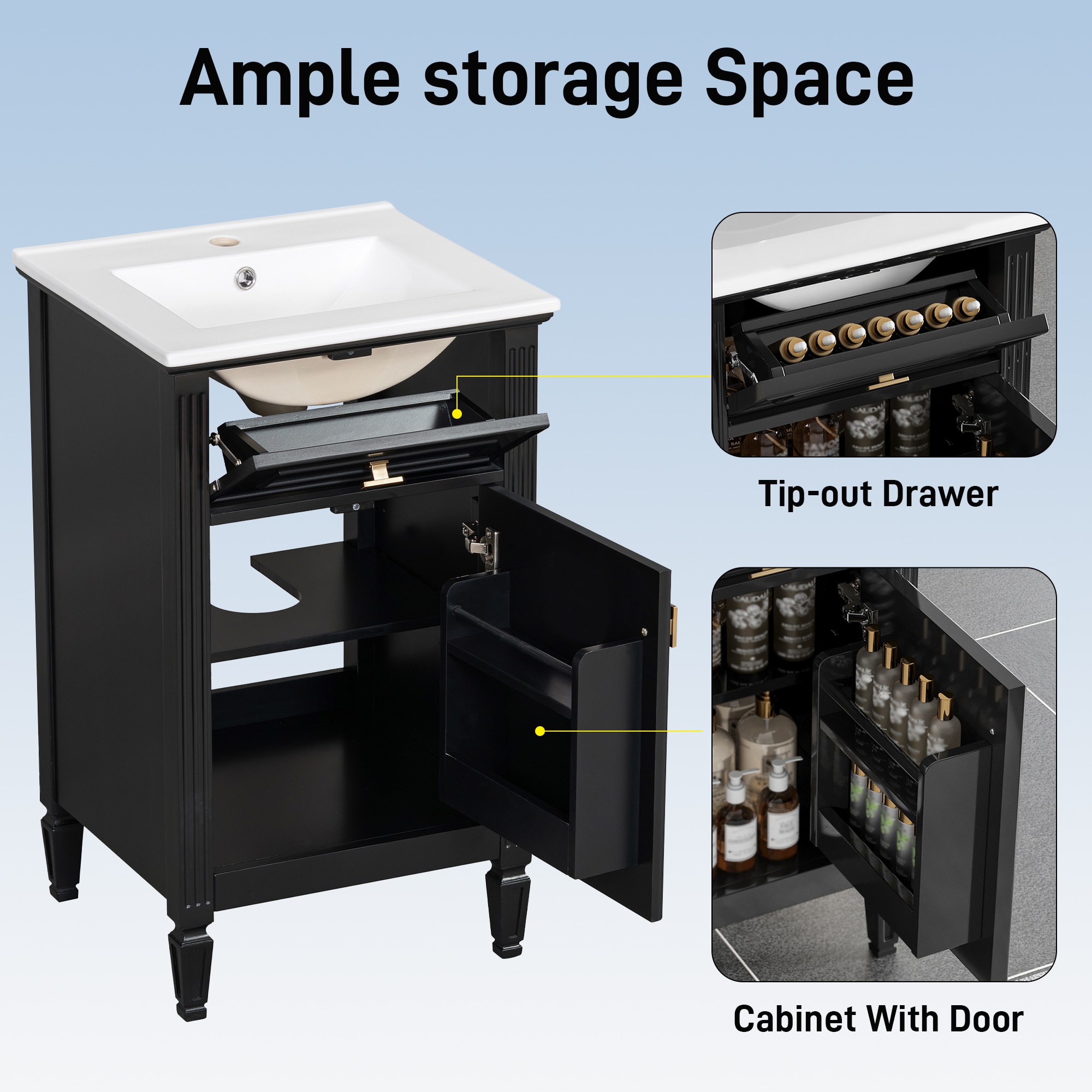 WELLFOR WA-MBF-6036 Bath-Vanity-Combo - View #6