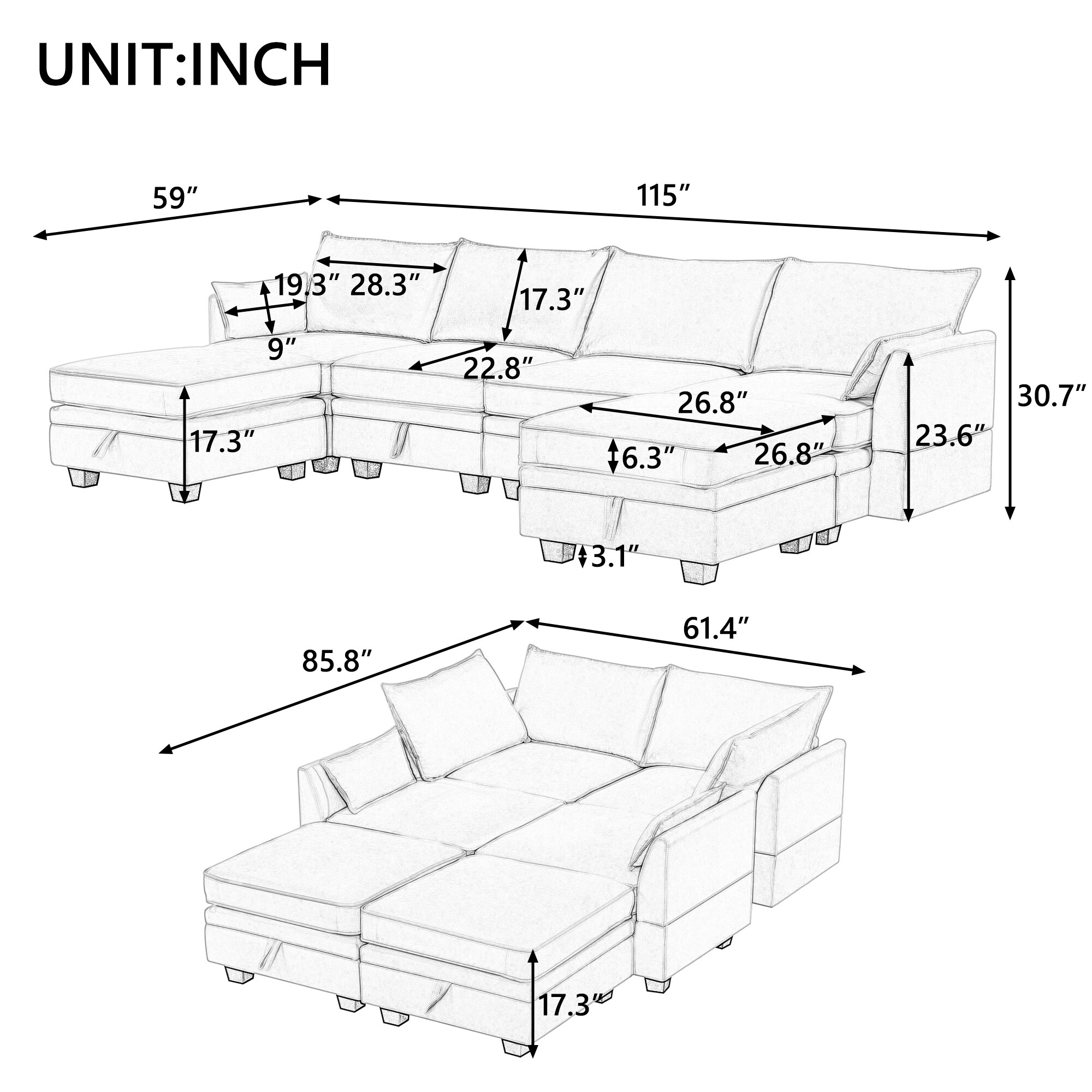 Clihome VO-SA777 Dining-Sets - View #13