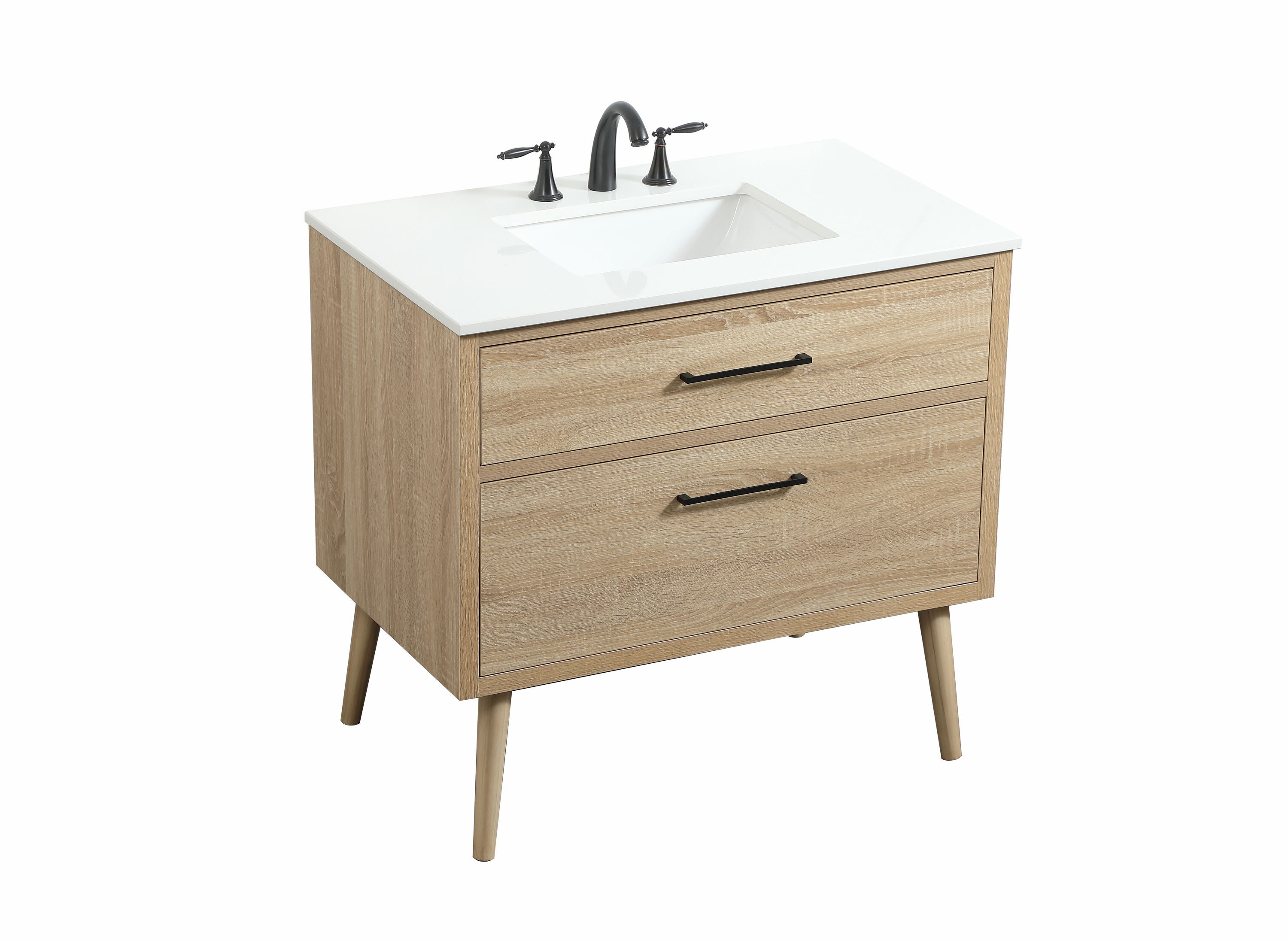 Broadview Bathroom Storage Cabinet in Pure White - Engineered Wood