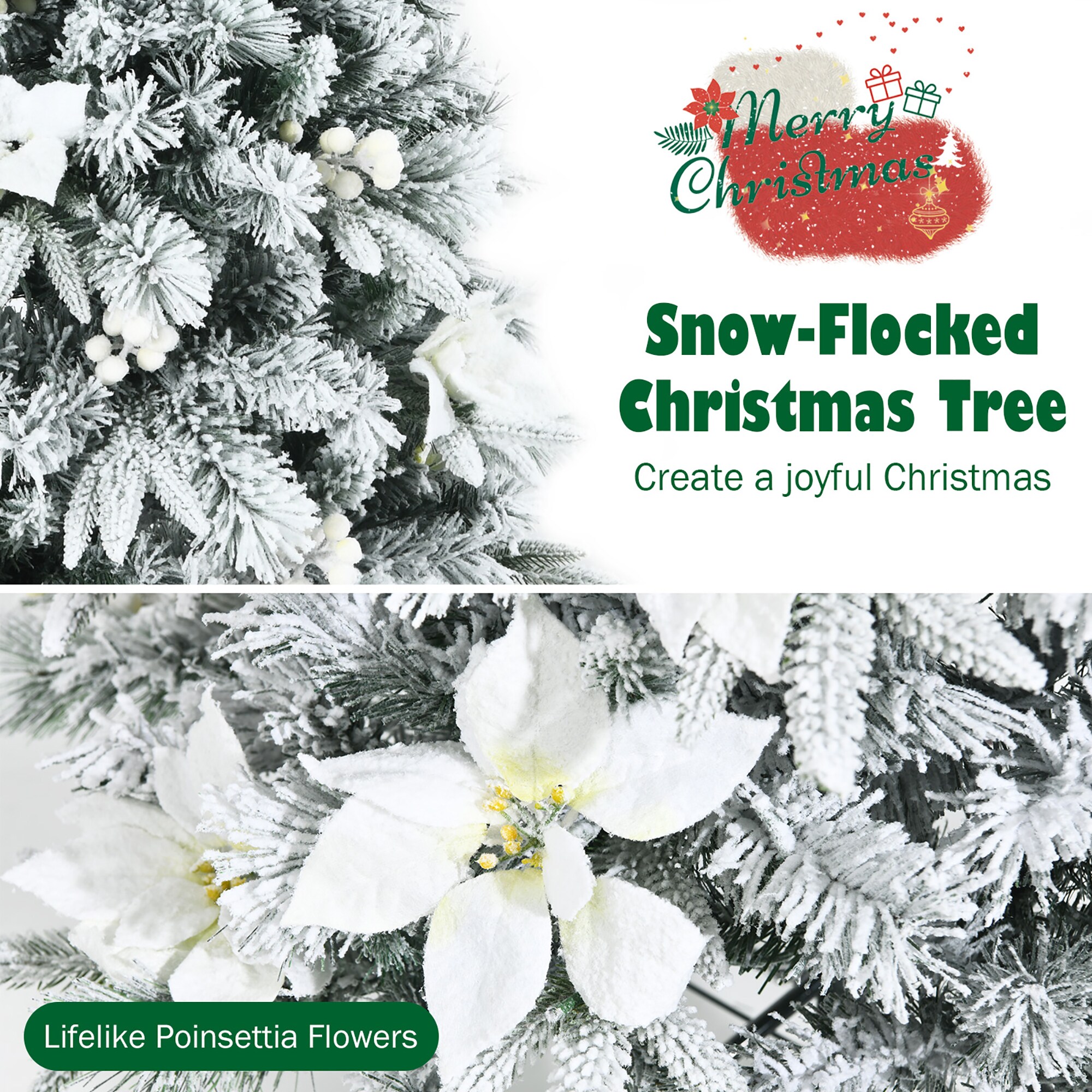 Costway CM23503 Artificial-Christmas-Trees - View #3