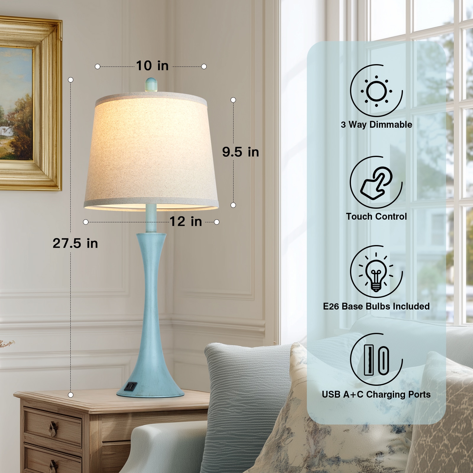 UrFurnishings TD-838 Table-Lamps - View #5