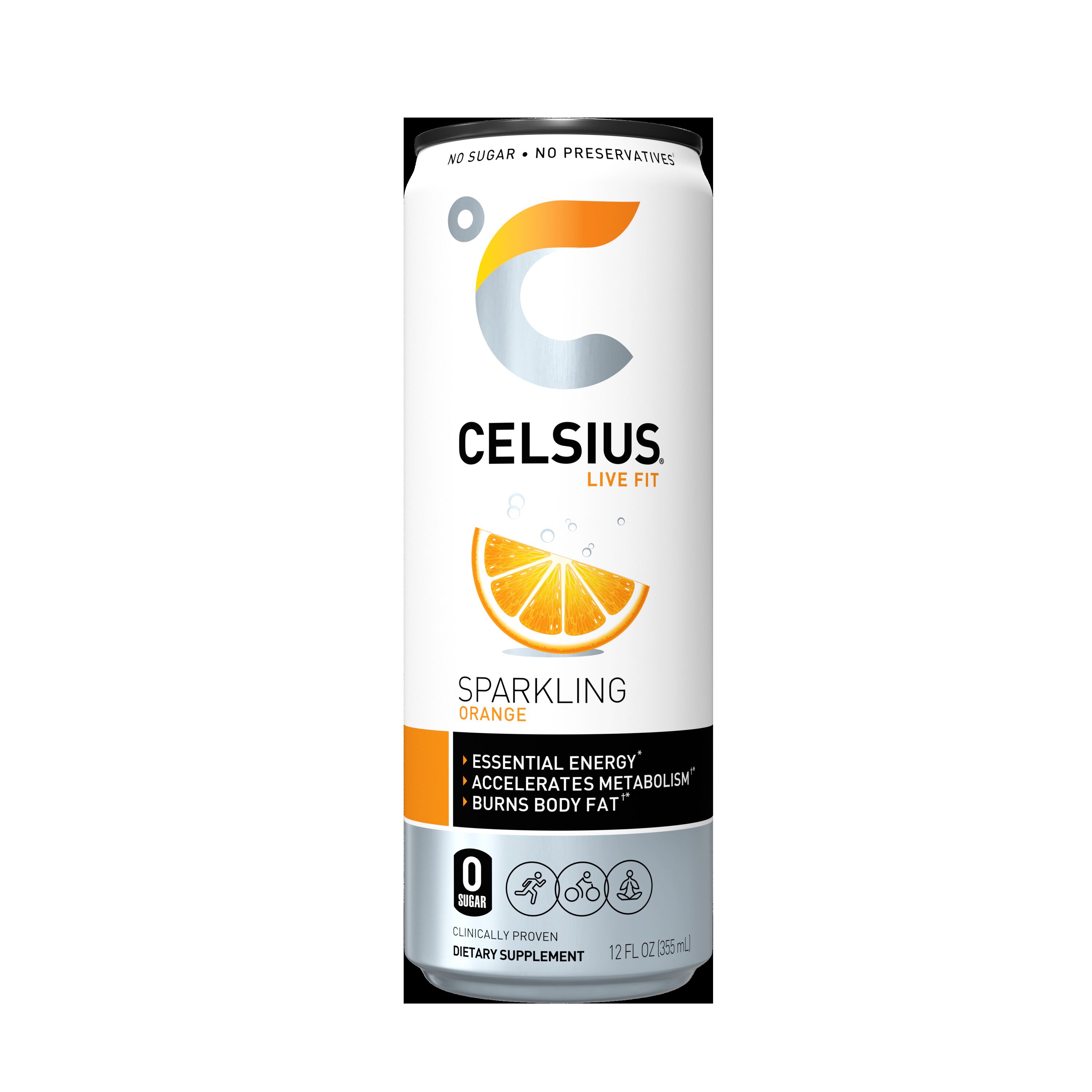 Celsius 889392000313 12 Fluid ounce(s) Sparkling Orange Energy drink