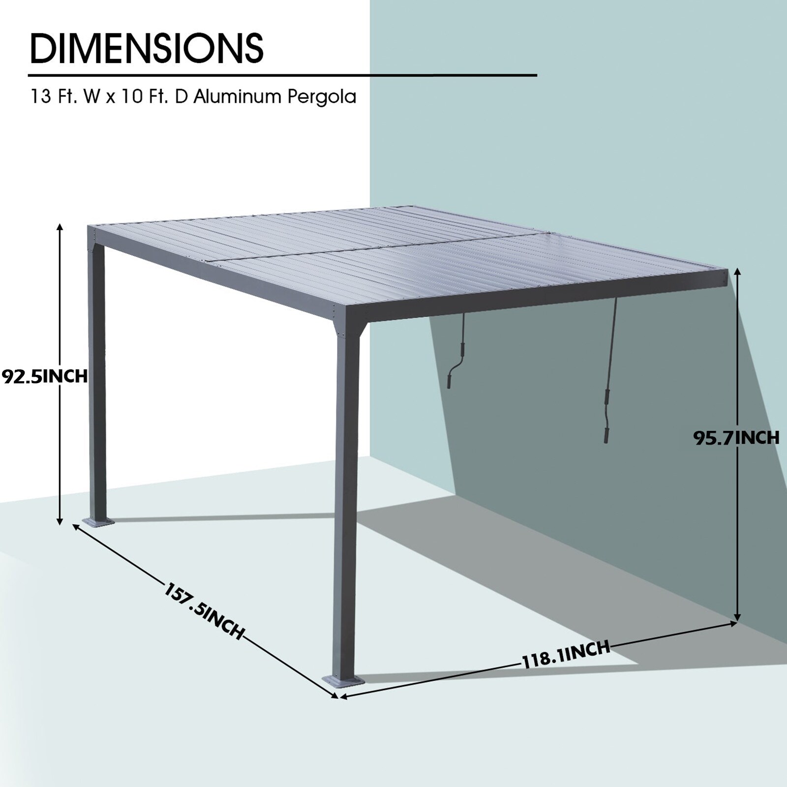 Aoodor A195-PBKBK Pergolas-2 - View #2