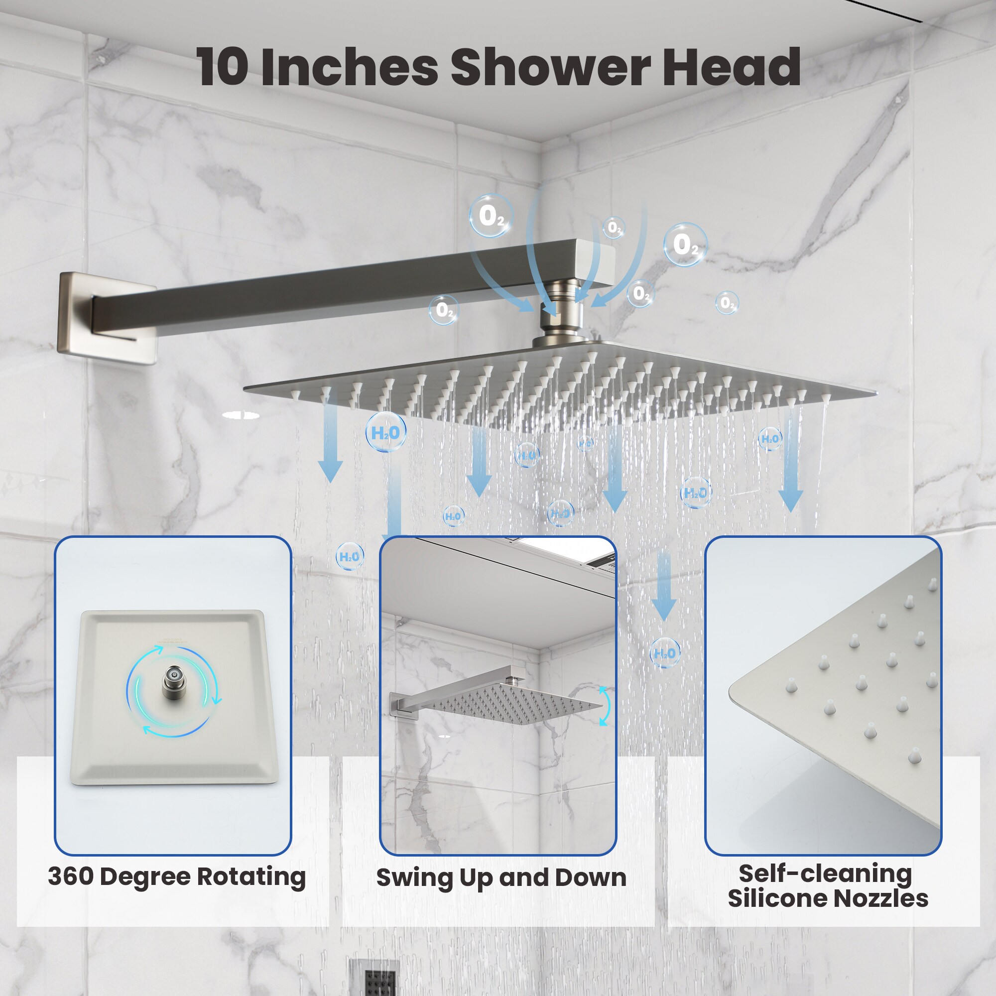 CASAINC EB-W-2-10-MB Showerhead-Bar-Panels - View #5