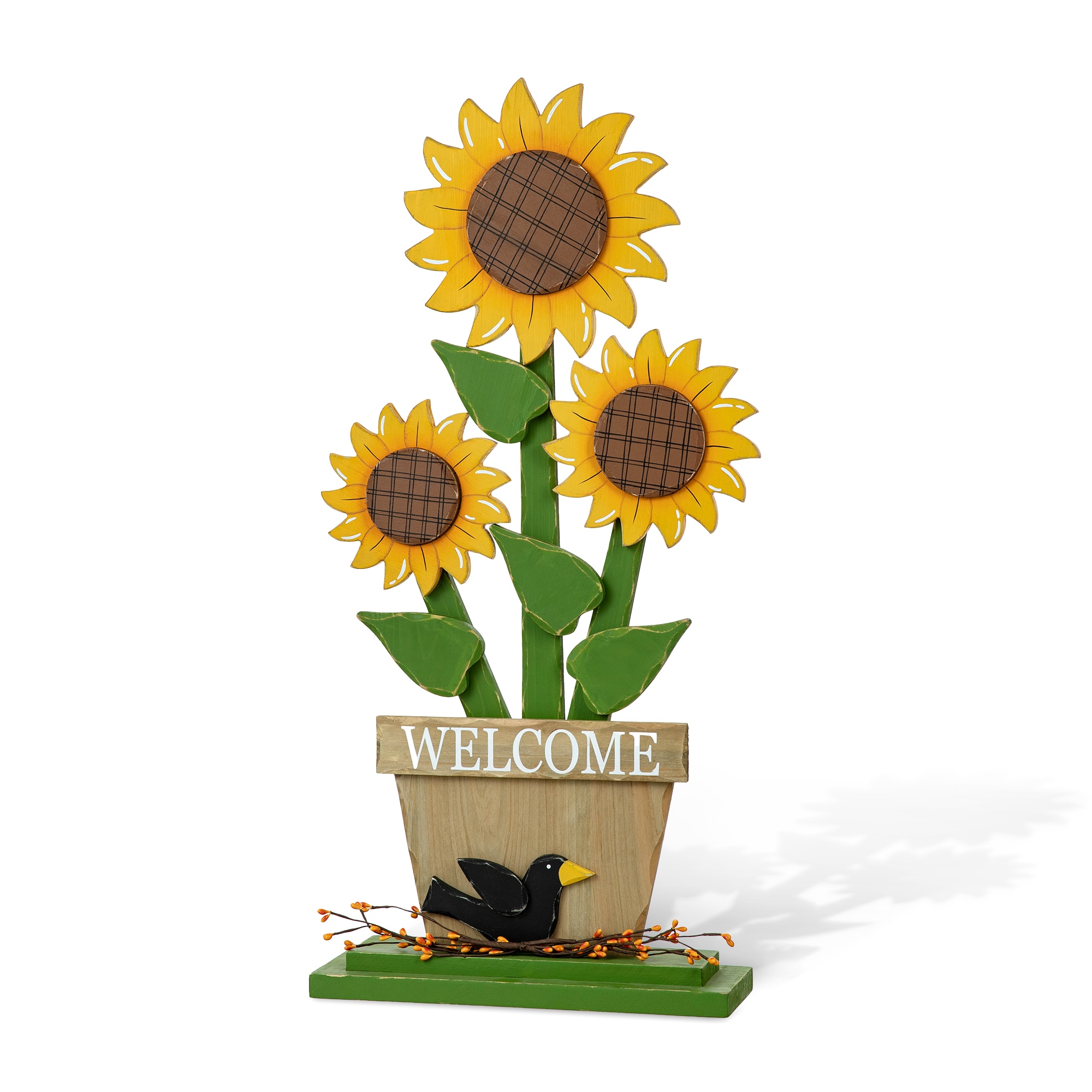 Glitzhome 2006400006 29-Inches Sunflowers Free standing decoration