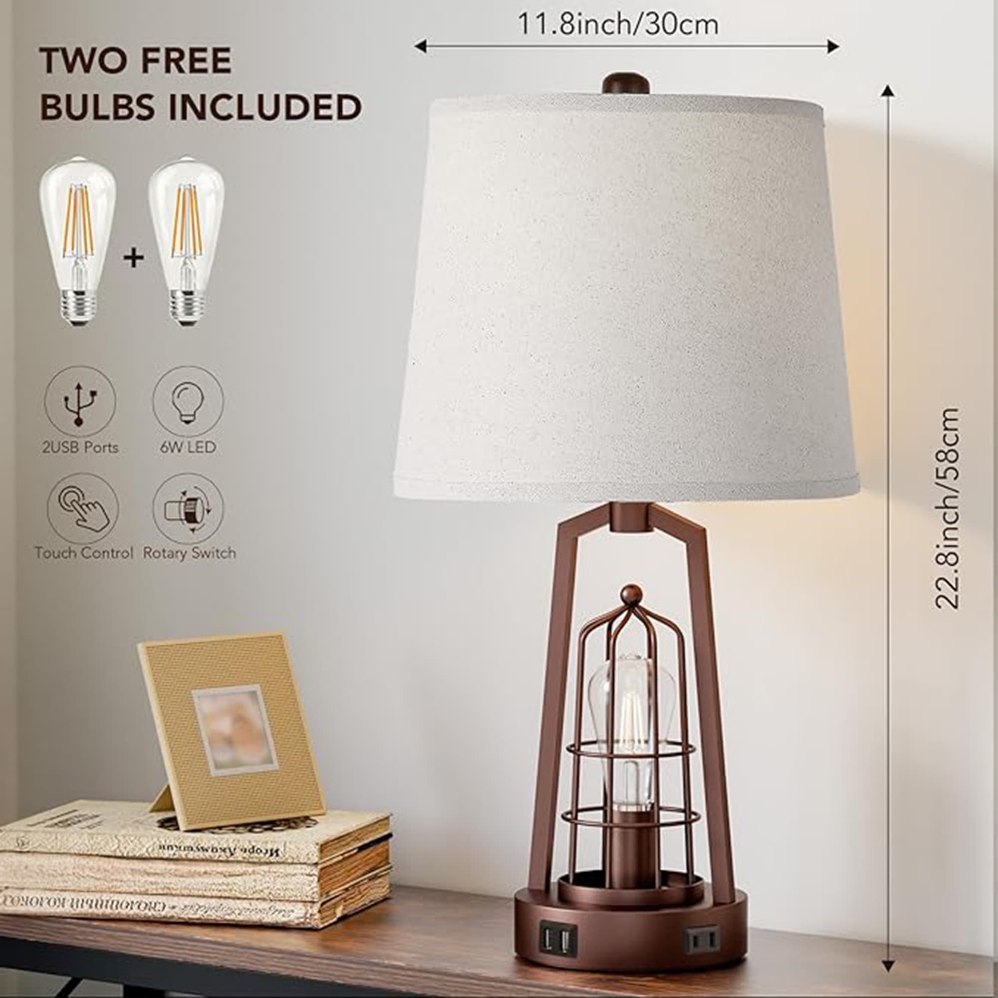 LETILY T0RT3NXW Table-Lamps - View #2
