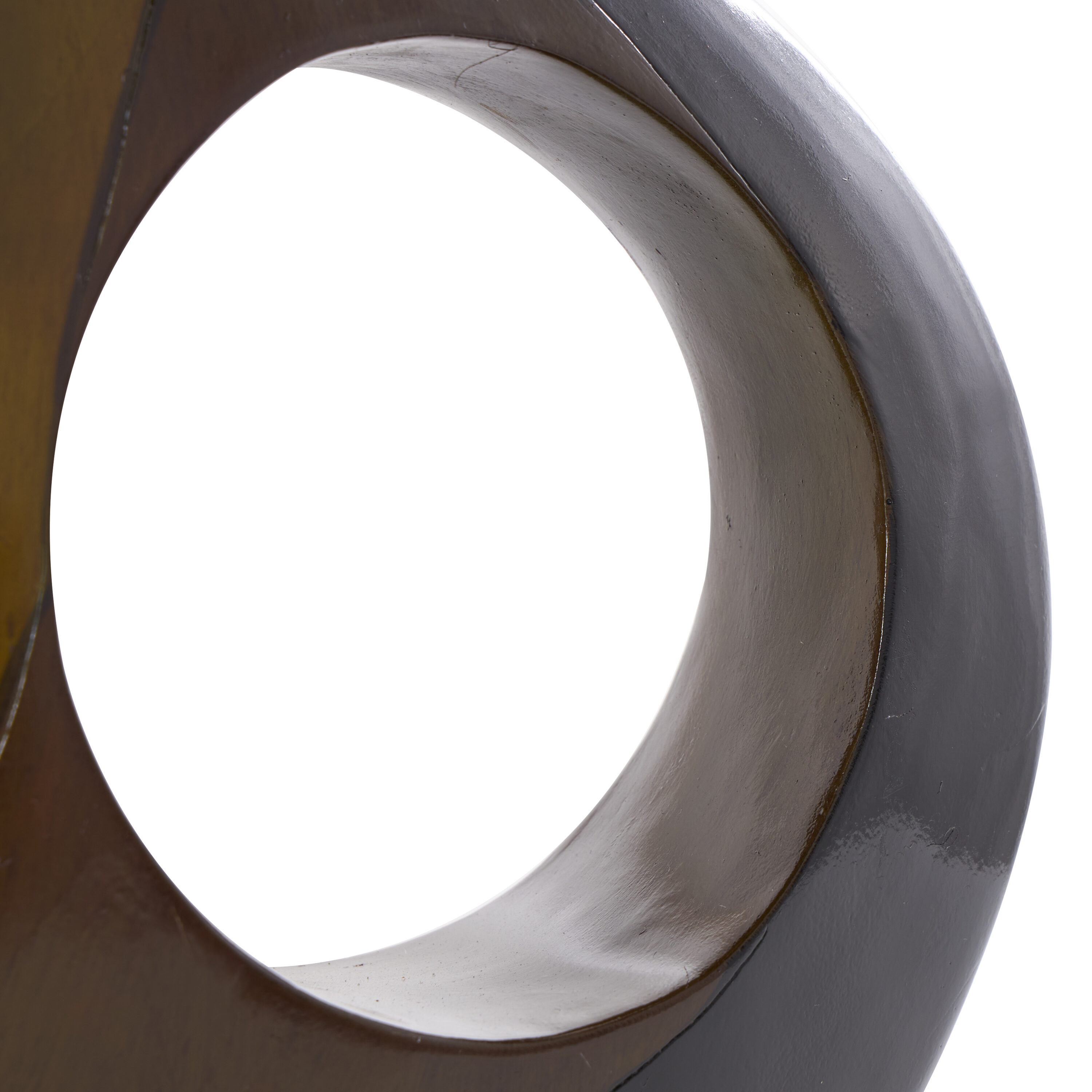 Multi-Colored Polystone Trumpet Vase with Jewel Accent
