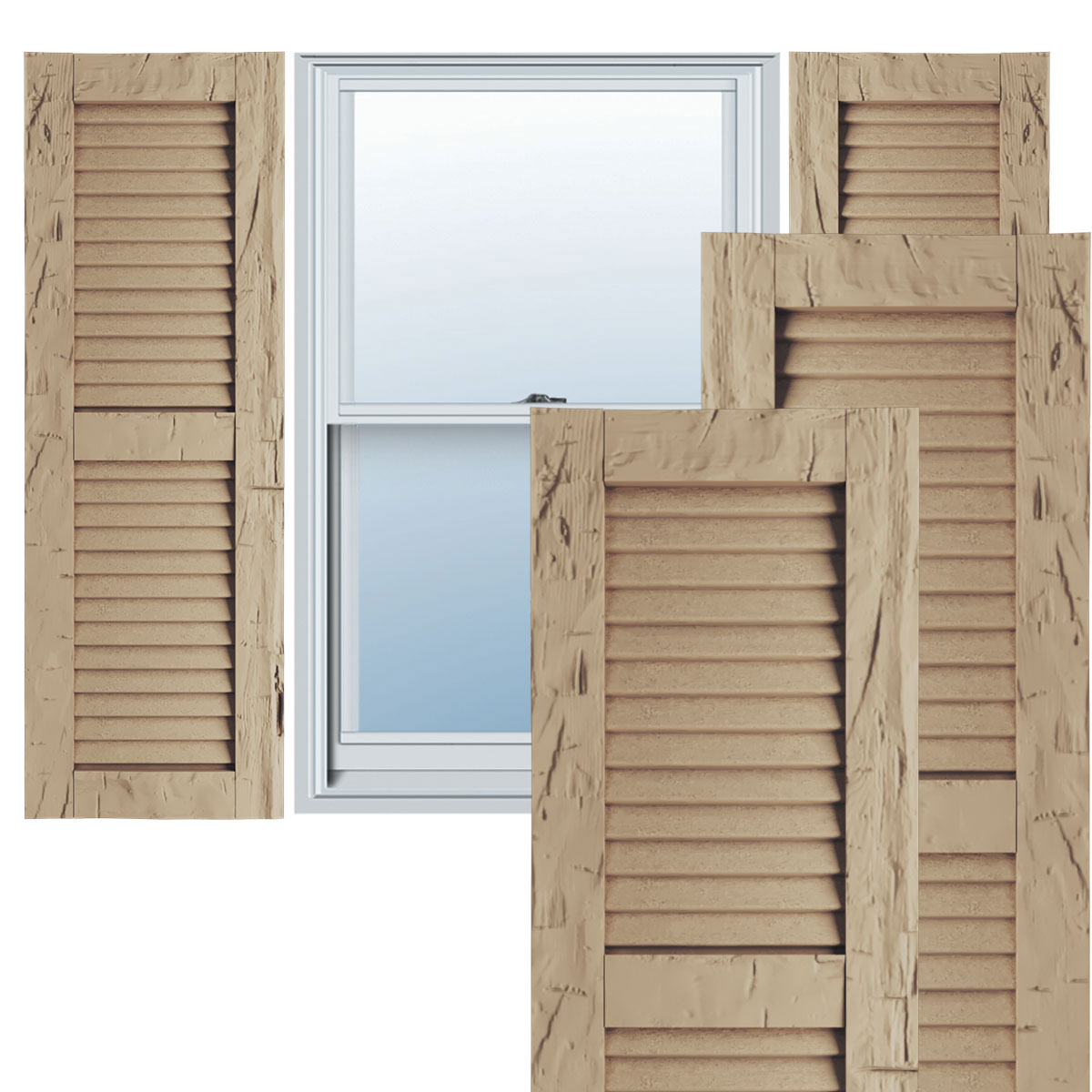 Ekena Millwork SHULV12X78HHPR Exterior-Shutters - View #2