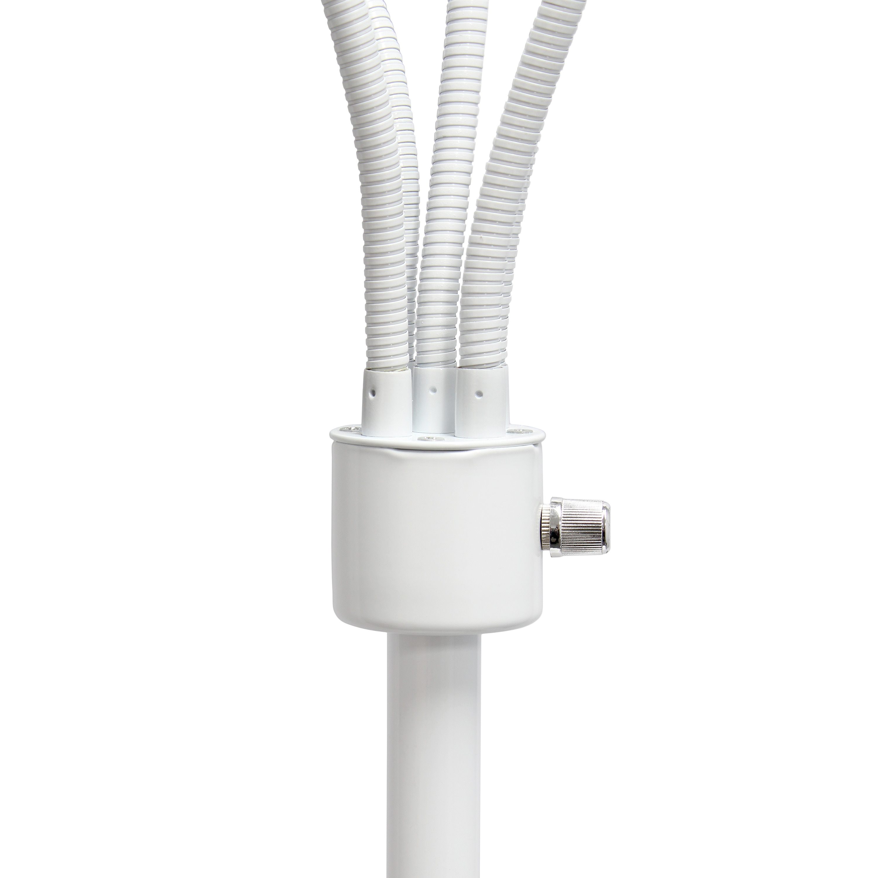 Whimsical White 67" Adjustable Multi-Head Arc Floor Lamp for Kids