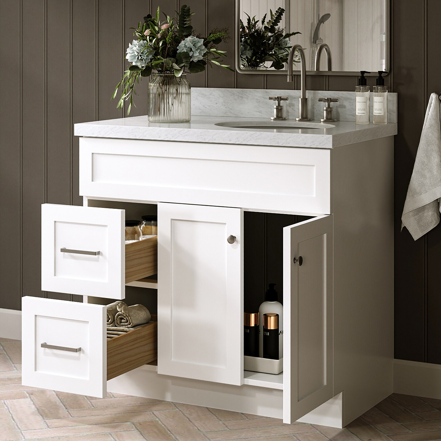 ARIEL F037SRCWOVOWHT Bath-Vanity-Combo - View #3