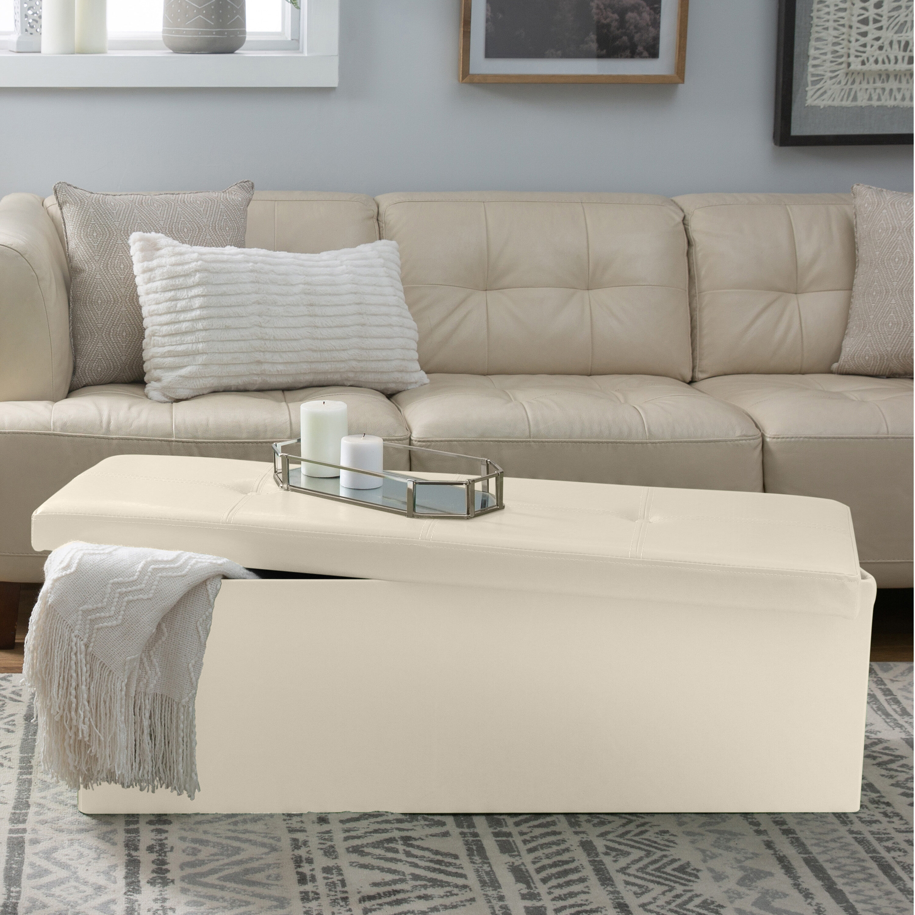Simplify F-0645-IVORY-BX Indoor-Ottomans - View #3