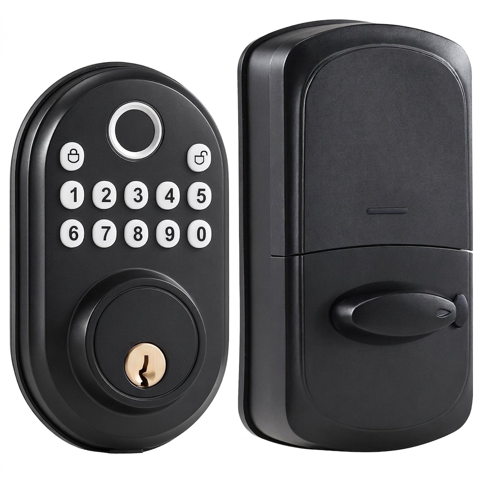 GIVIMO Fingerprint Door Lock with Fingerprint / Keypad Code / Key One-Time and Anti-Peeking Password Silent Mode Constant Unlock Aluminum Alloy Panel Electronic Keypad Deadbolt