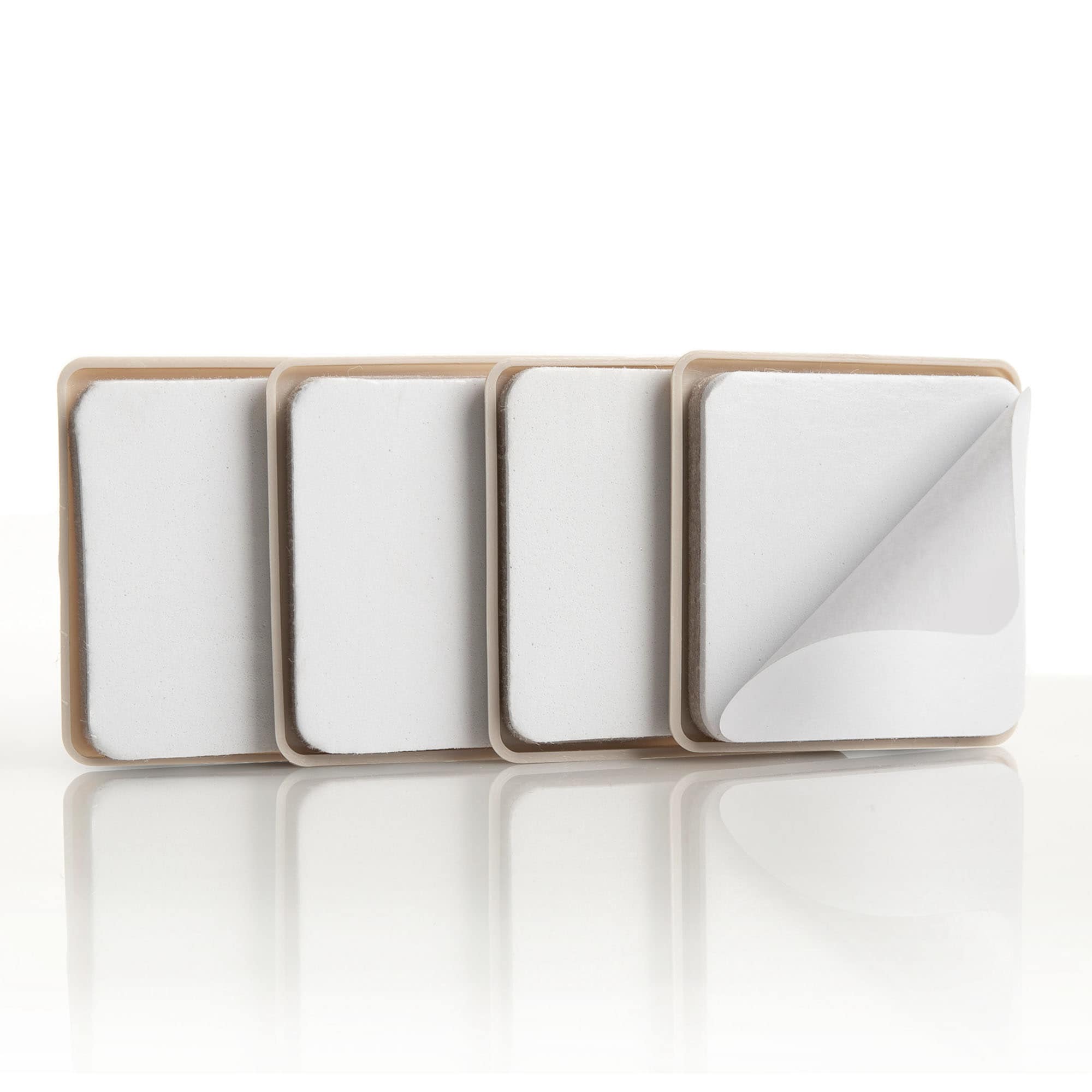 Super Sliders 4 -Pack 2 1/2-in Square Felt Hard surface Furniture Slider