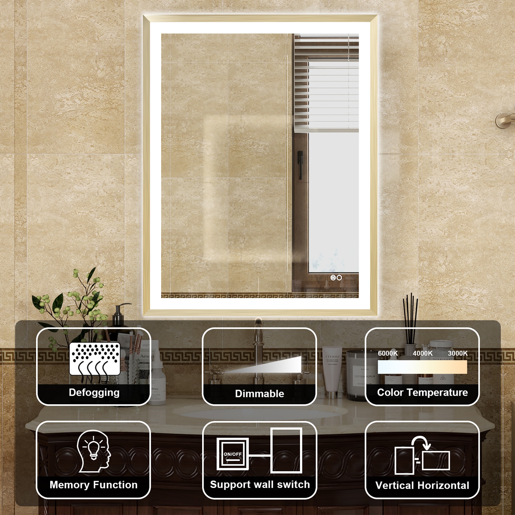 Forclover JSEX2836-BX1 Framed-Bath-Mirrors - View #5