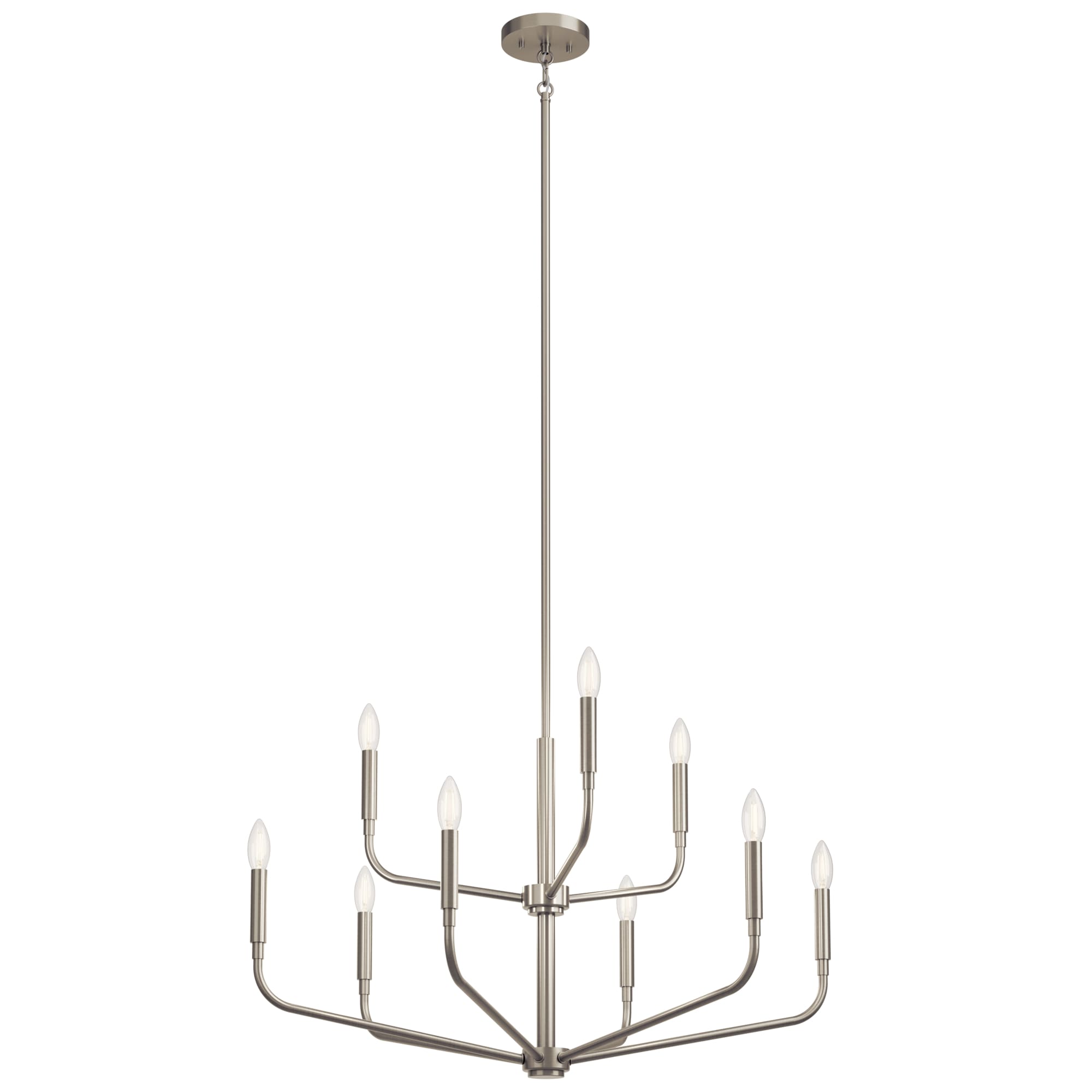 Kichler Madden 6-Light Brushed Nickel Modern/Contemporary Bare Bulb Chandelier
