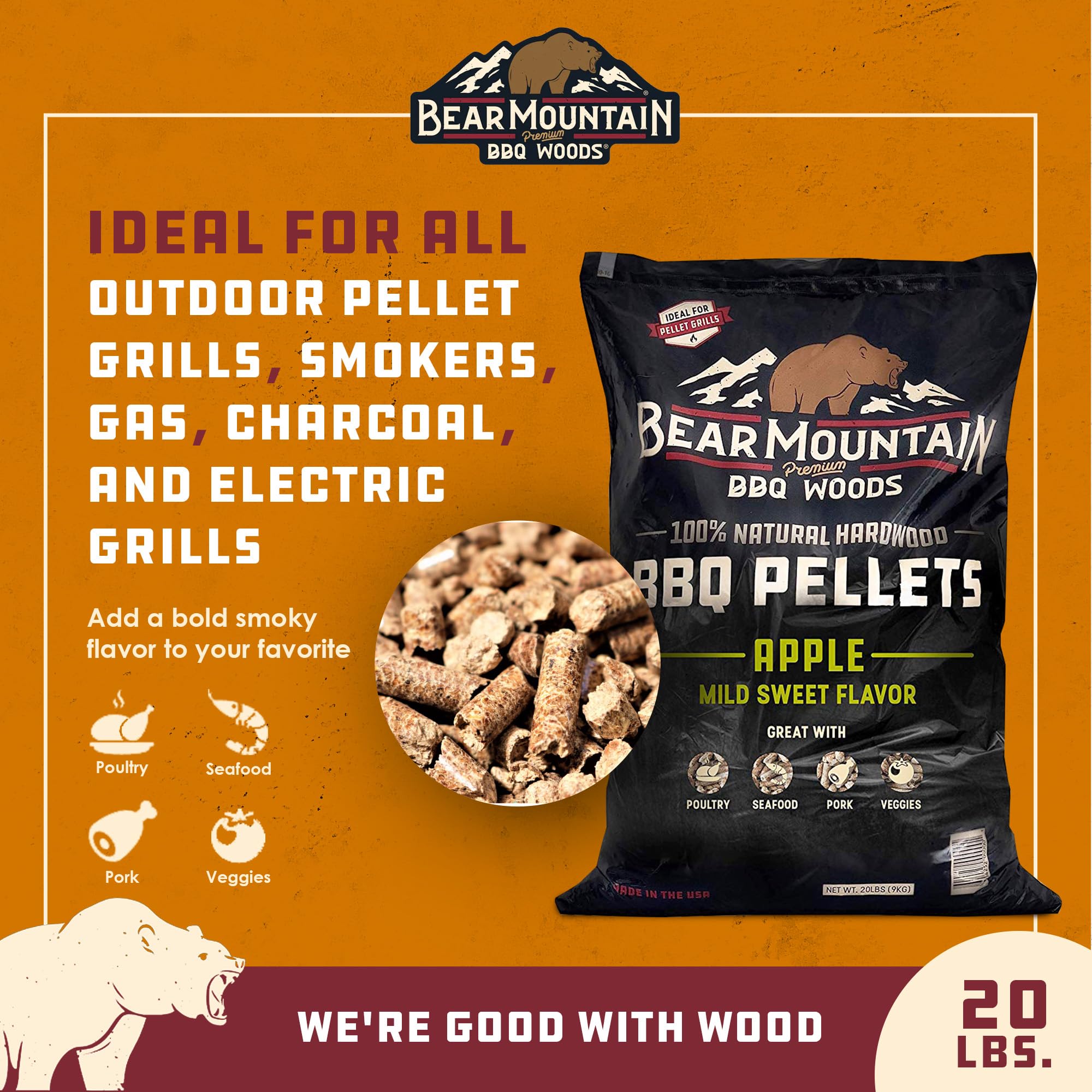 Bear Mountain Premium BBQ Woods FK12 Grilling-Pellets - View #2