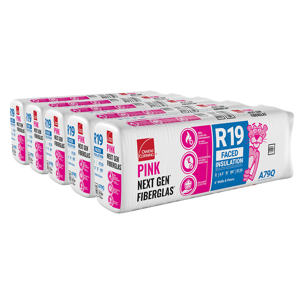 Owens Corning A79Q R- 19 Wall Kraft faced Fiberglass Batt Insulation 87.5-sq ft ( 15-in W x 105-in L)