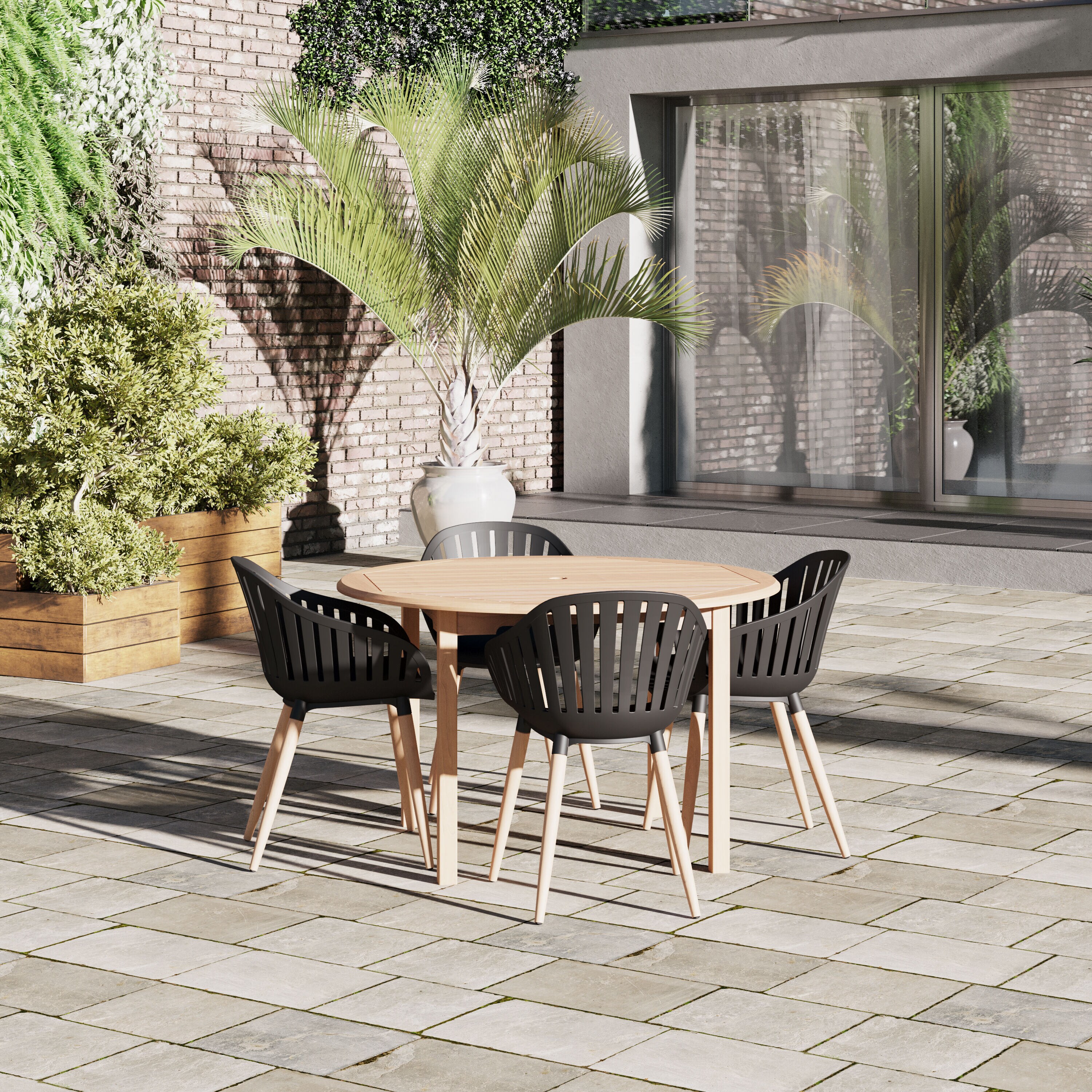 Amazonia LWMALRD-4CANBK Patio-Dining-Sets - View #2