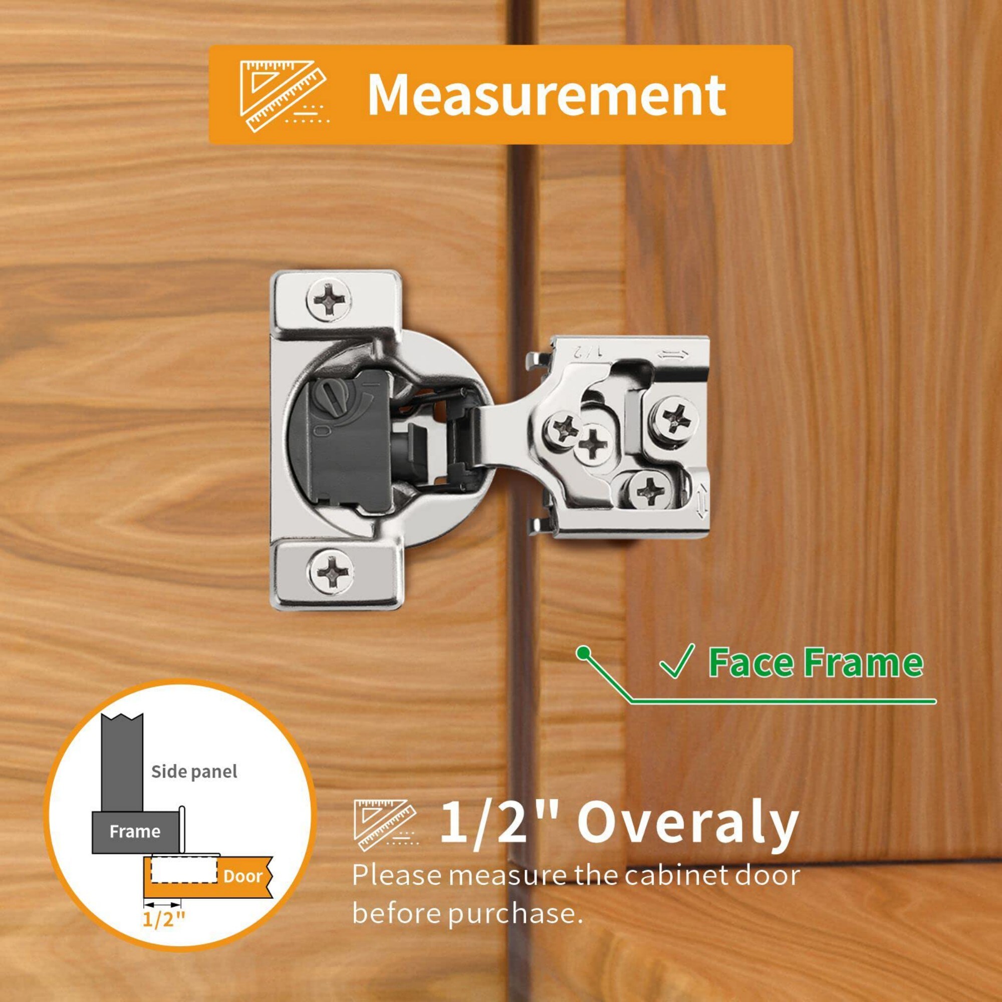Wudkey L4-OF1L0C Cabinet-Hinges - View #4