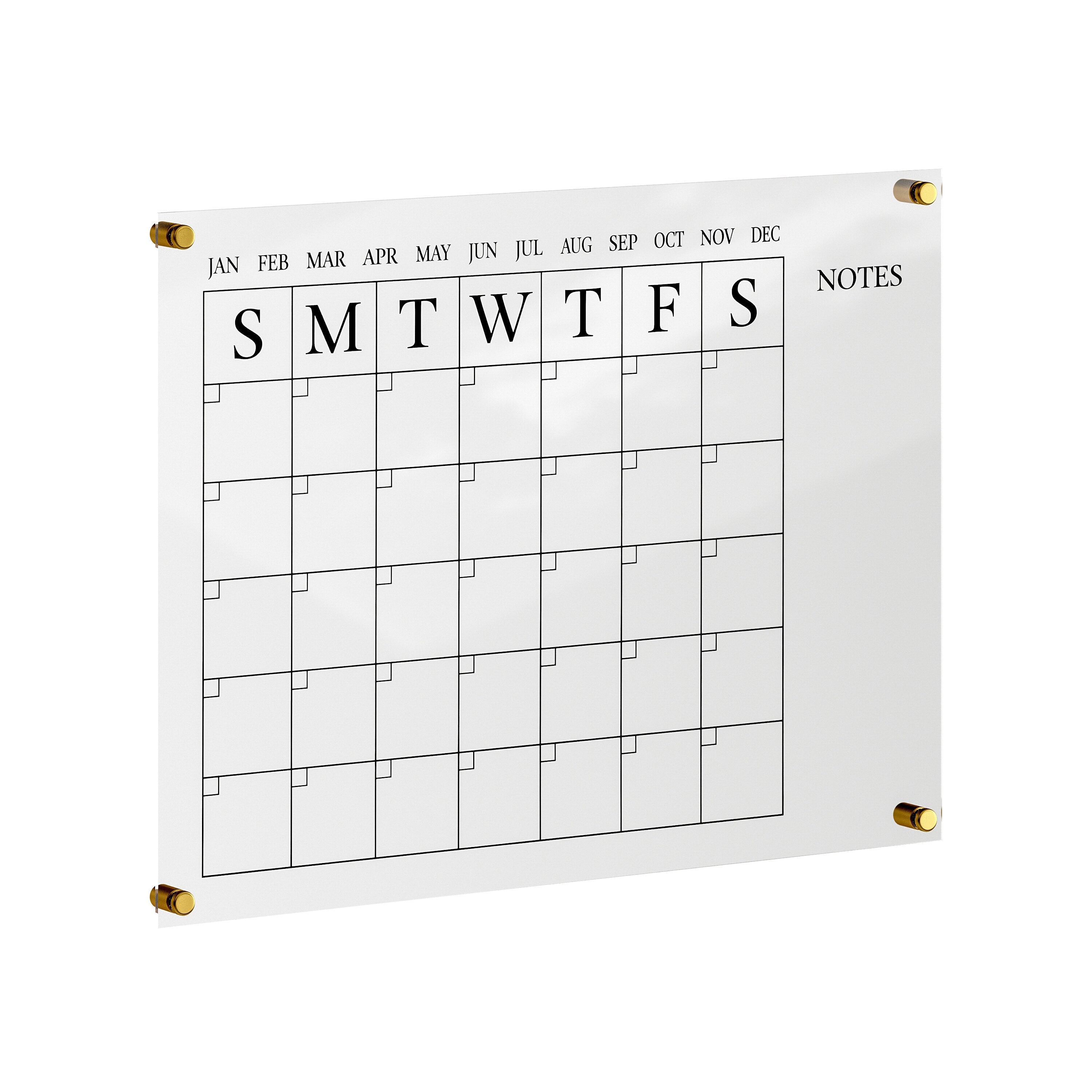 Martha Stewart Everette Magnetic Weekly Calendar Dry-Erase/Chalk Board, 18 x 24, White Woodgrain