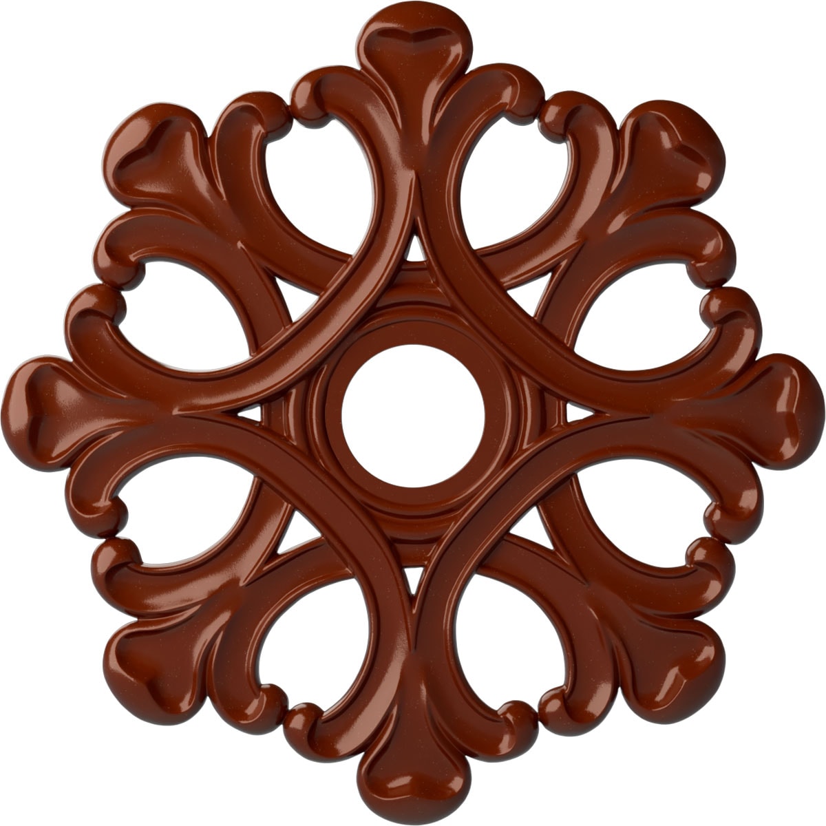 Ekena Millwork CM20ANFIF Angel 20.875-in W x 20.875-in L Painted Firebrick Polyurethane Whole Ceiling Medallion