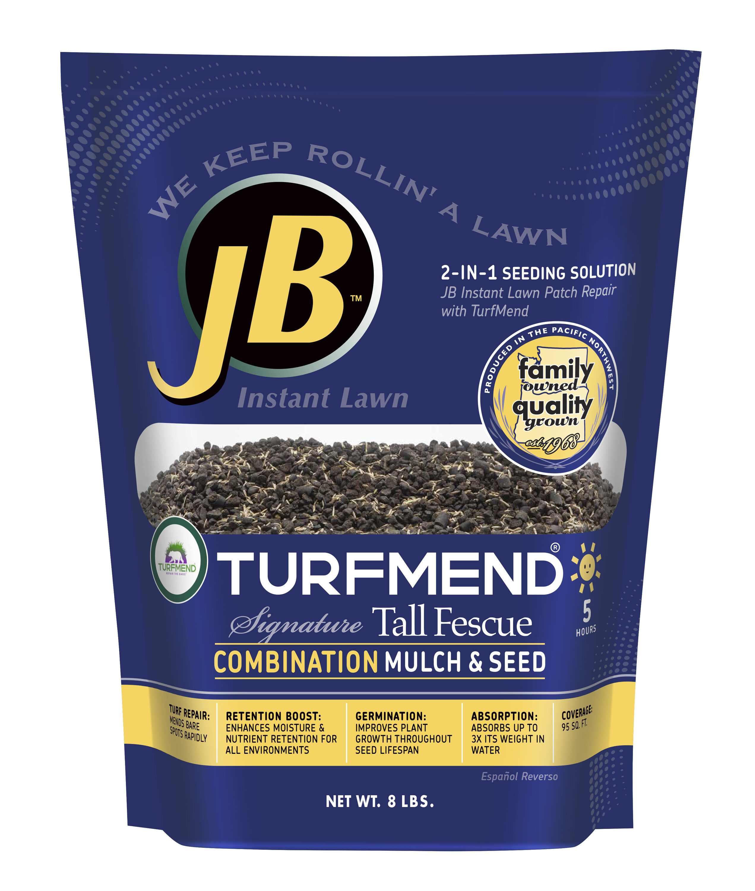 JB Instant Lawn TMTF8 JB TurfMend 8-lbs. Tall fescue Grass Seed