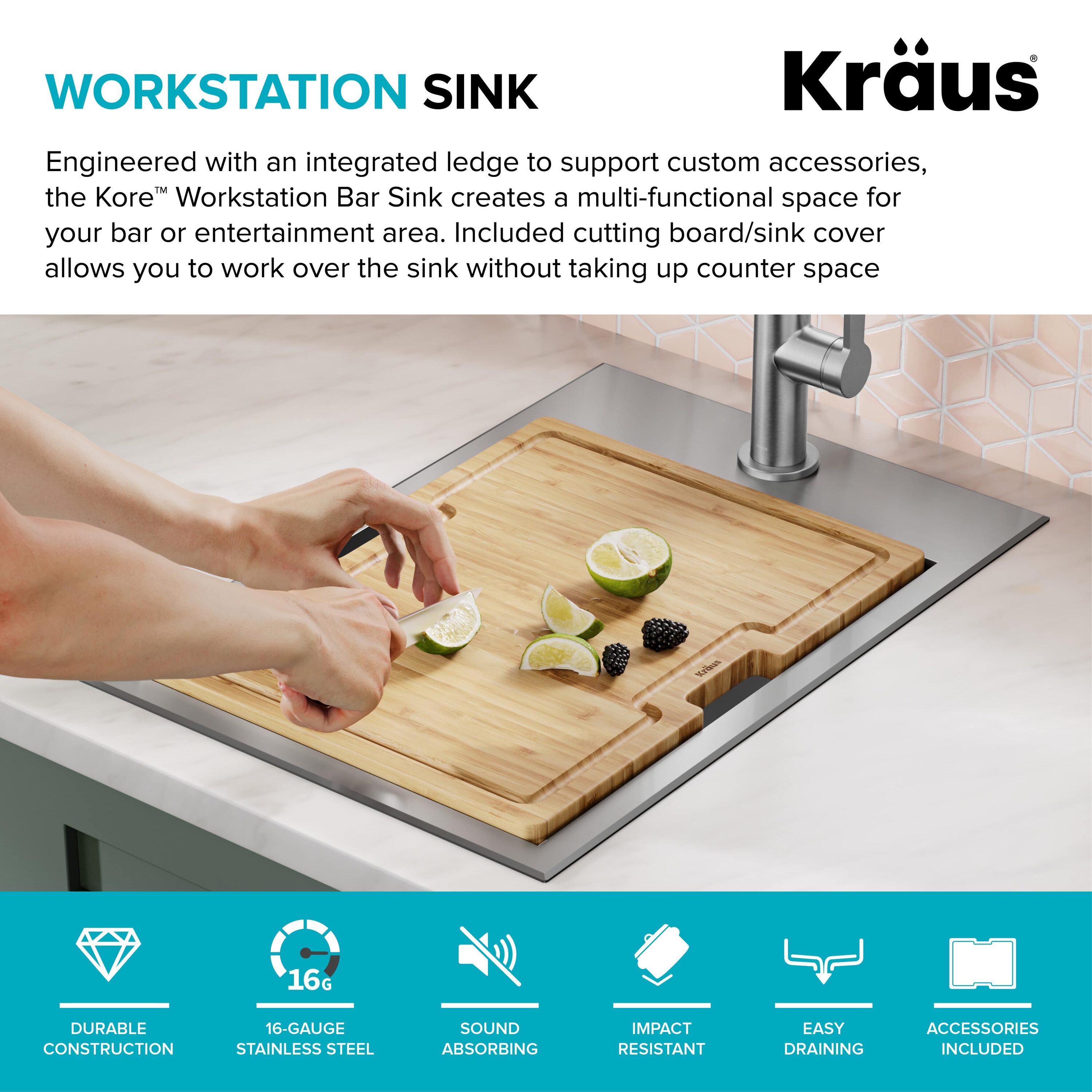 Kraus KWT311-15 Bar-Prep-Sinks - View #4