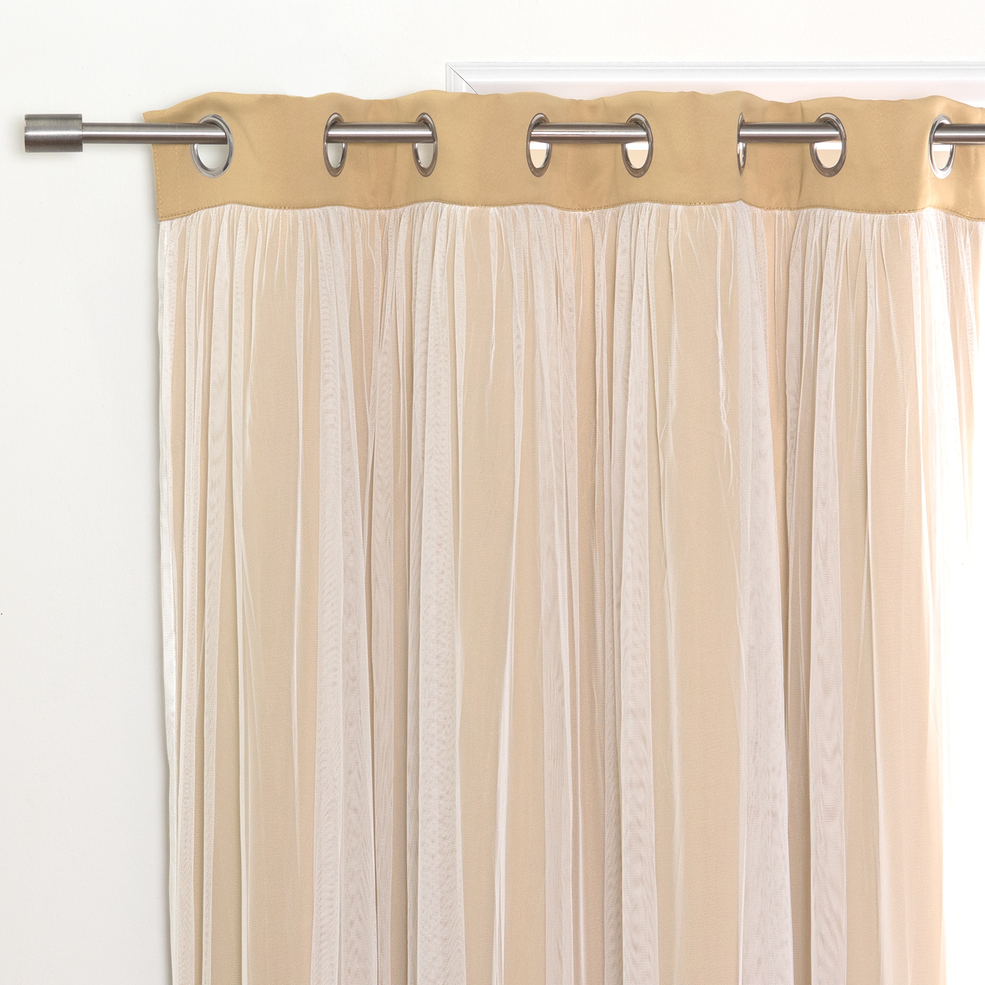 Best Home Fashion GR-MARRYME-108-WHEAT curtains - View #2