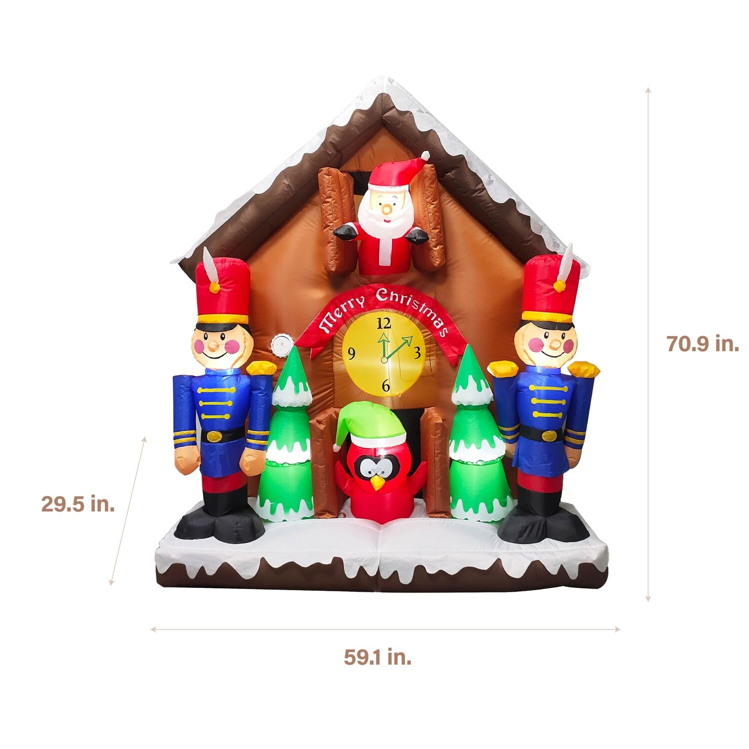 Fraser Hill Farm FHFSNTACCLK061-L Christmas-Inflatables - View #2