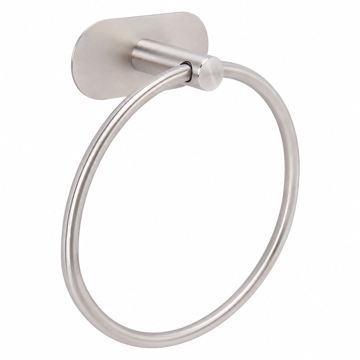 Aoibox  Self Adhesive Hand Towel Ring 304 Stainless Steel Brushed Nickel No Drill Rustproof Bathroom Wall Holder for Bathroom Use