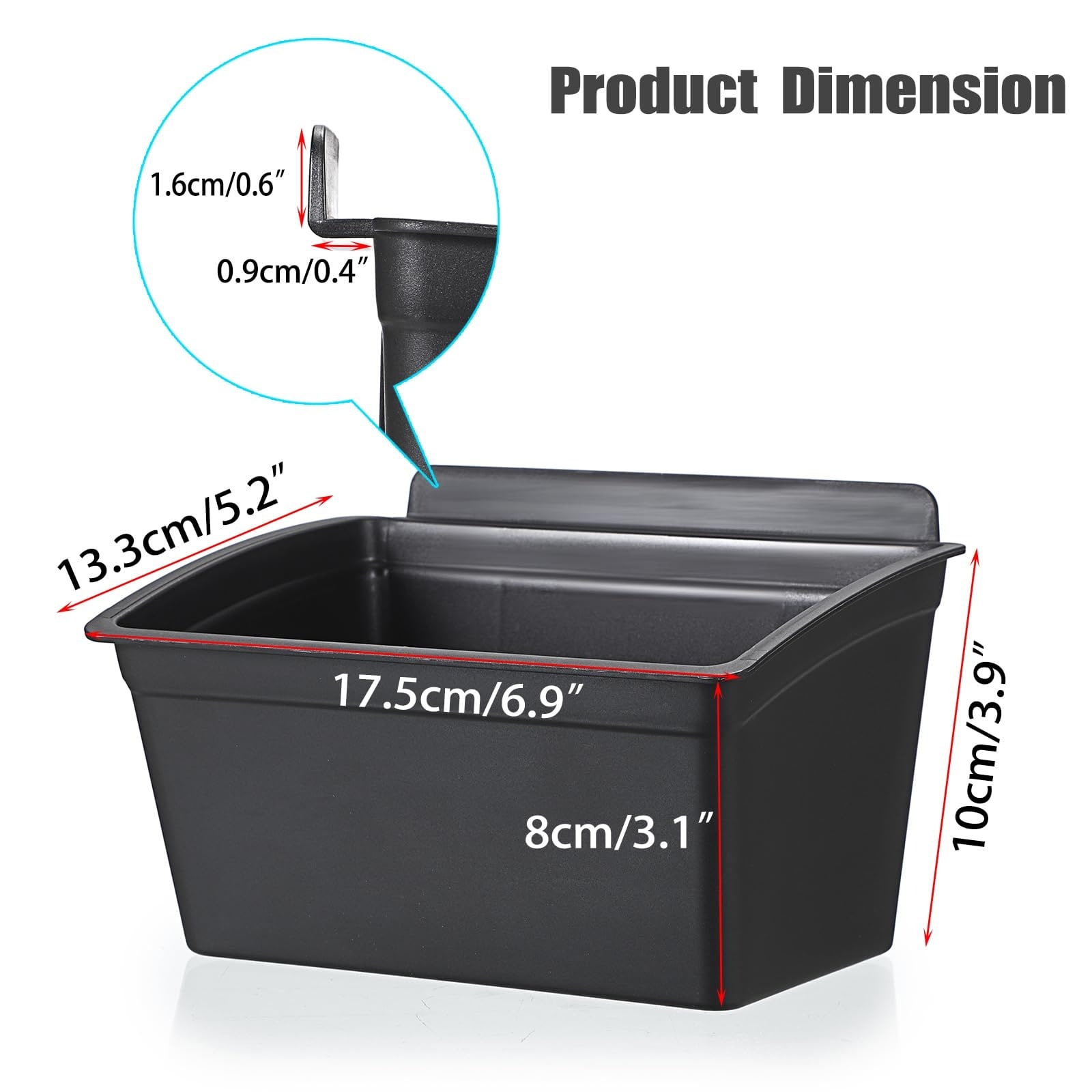 Lukvuzo 6 pcs plastic slatwall bins organizer for garage stackable ...