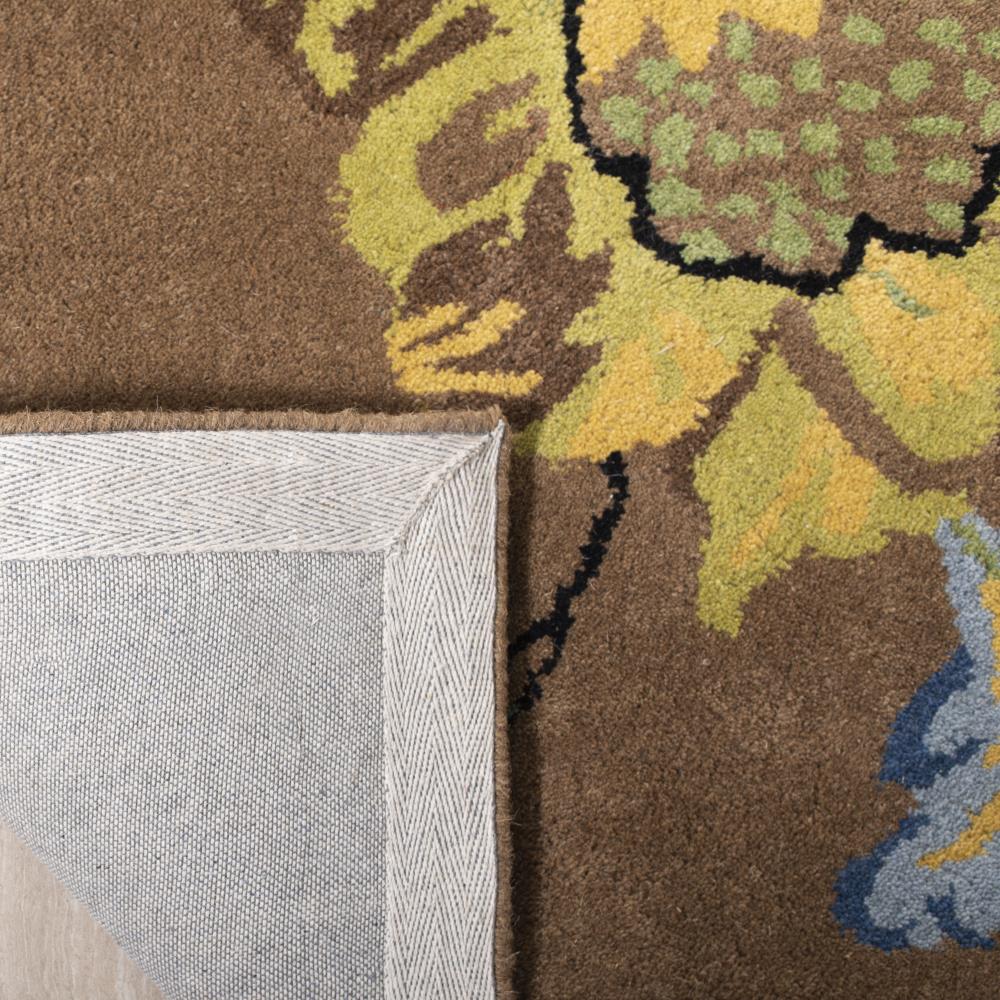 Blue Tufted Handmade Washable Wool Rectangular Rug, 5' x 8'