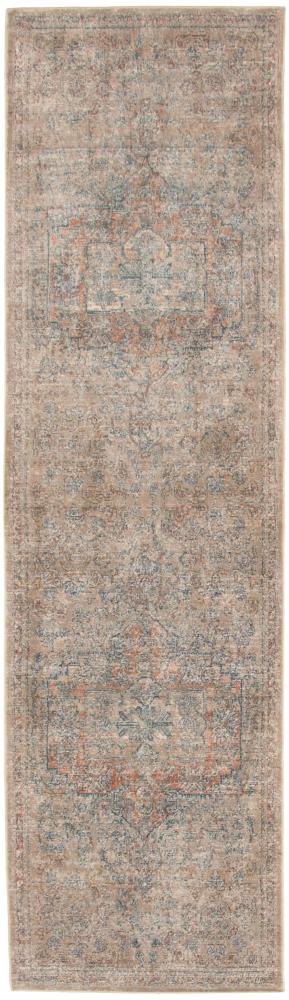 ECARPETGALLERY 324454 Bahama Heriz 2 x 10 (ft) Loomed Polypropylene Beige Rectangular Indoor Distressed/Overdyed Vintage Runner rug