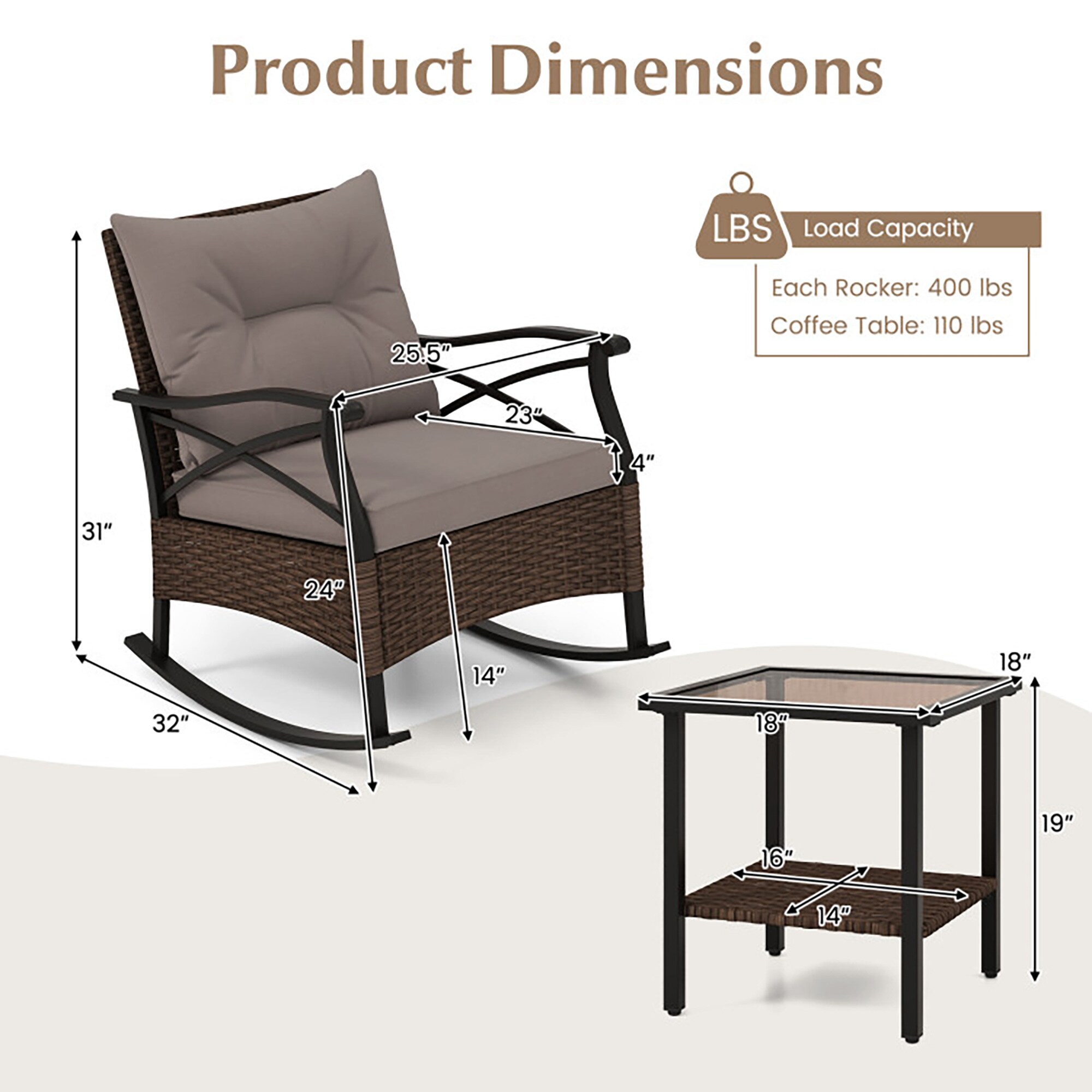 CASAINC CN-WFQ07-GY Patio-Conversation-Sets - View #4
