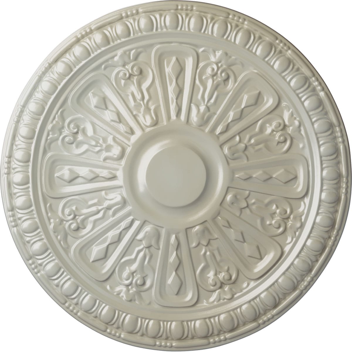 Ekena Millwork CM18RA2FBS Raymond 18-in W x 18-in L Painted Flash Blue Polyurethane Whole Ceiling Medallion