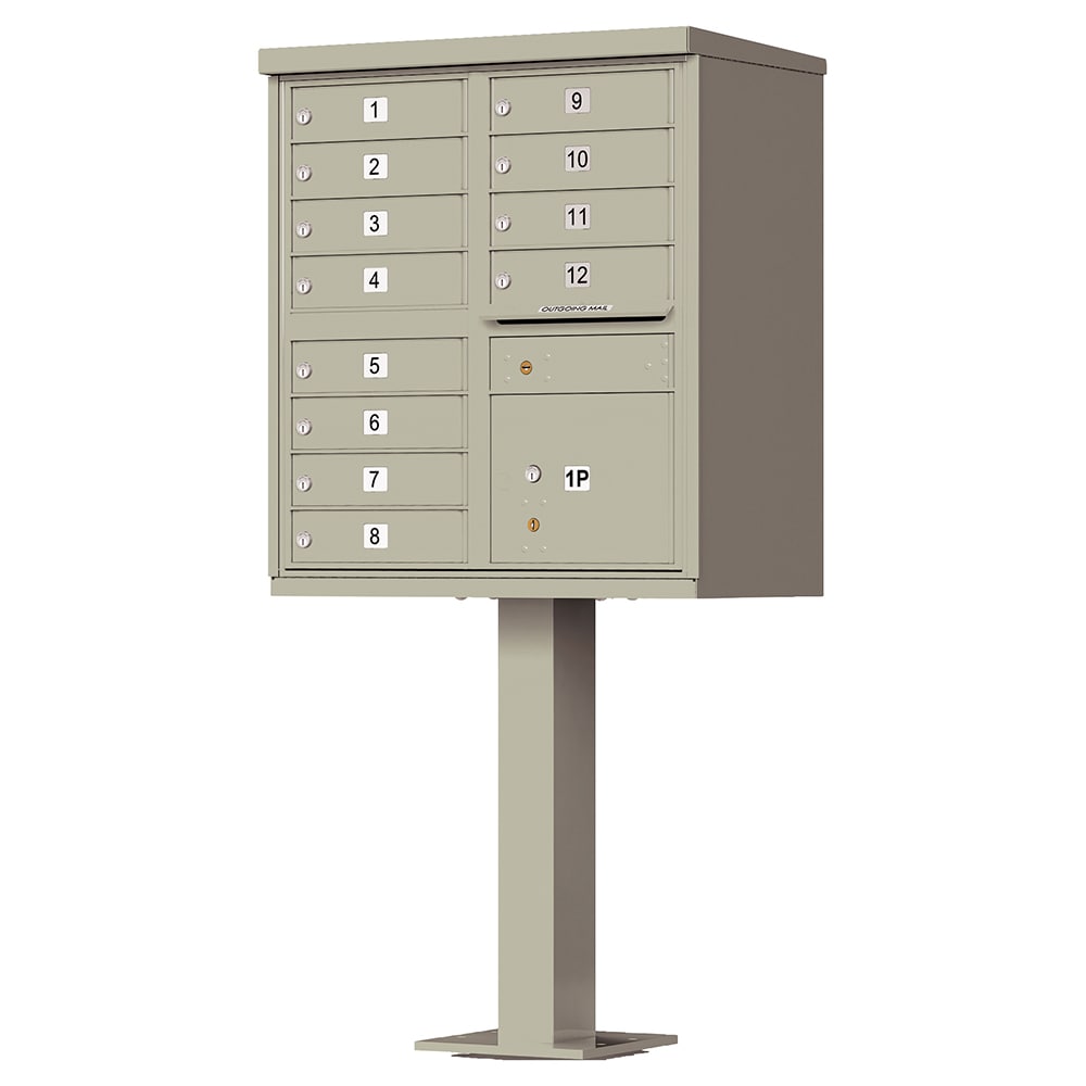 Florence 1570-12AF Vital Locking Metal Standard Mailbox Gray