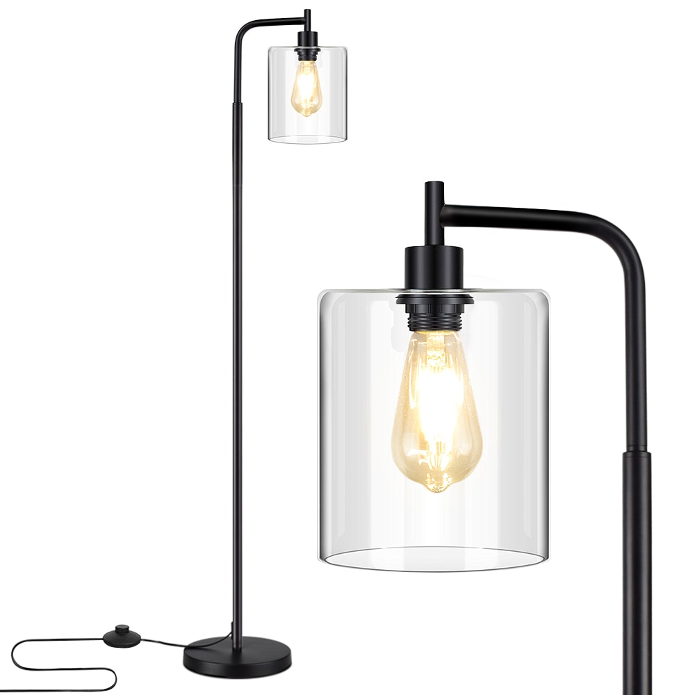 Depuley WSFLL005 Floor Lamps 64-in Black Shaded floor lamp Floor Lamp with Glass Shade