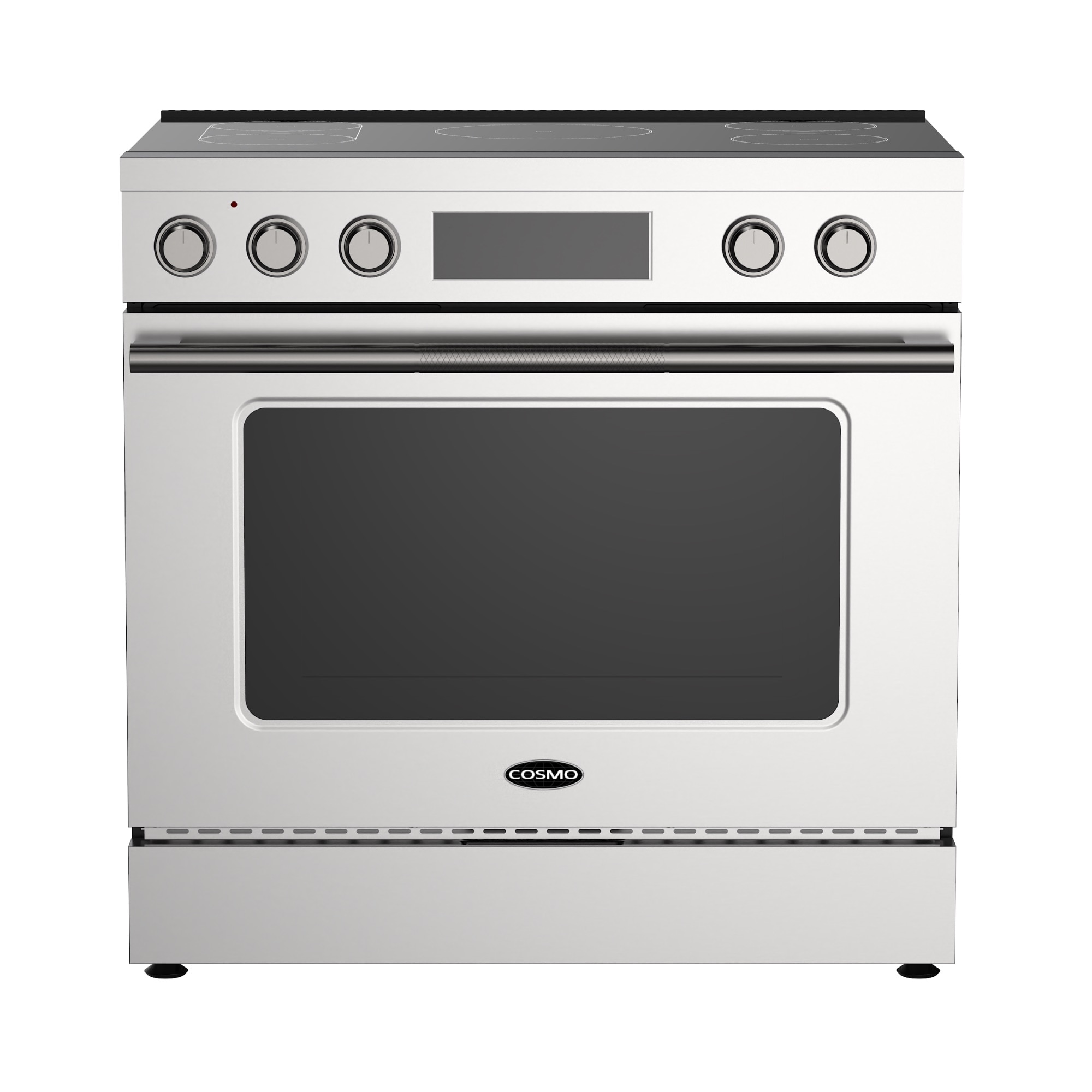 Cosmo COS-RES304SS 30-in Glass Top 4 burners 4.6-cu ft Convection Oven Slide-In Electric Range ( Stainless steel )